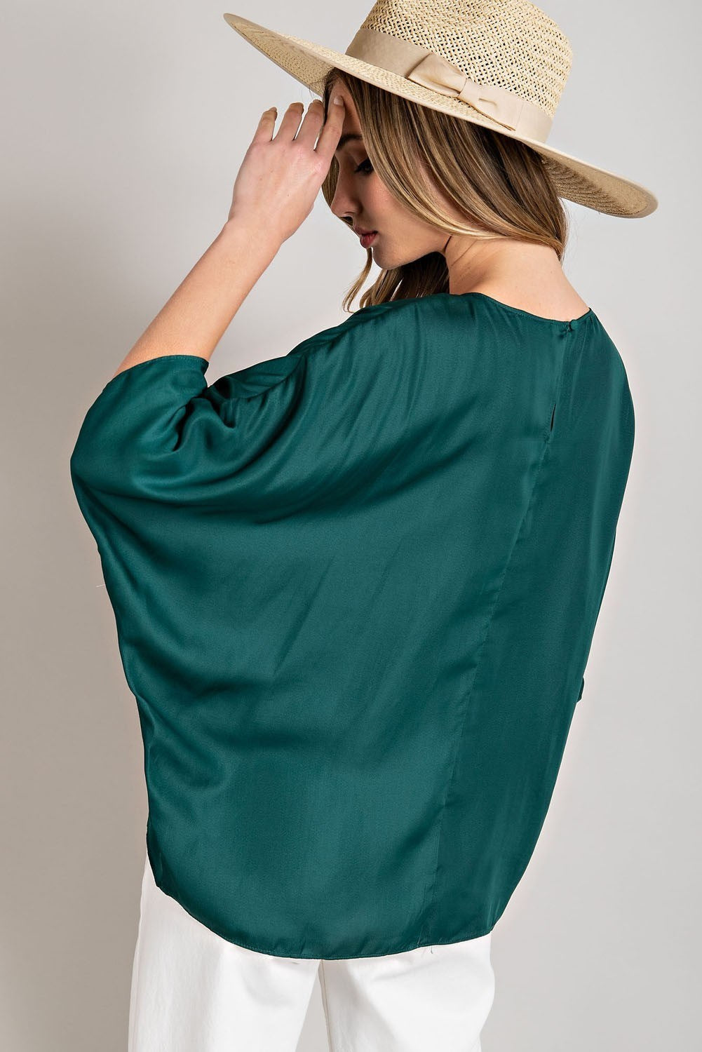 •AUDREY• flowy satin dolman top