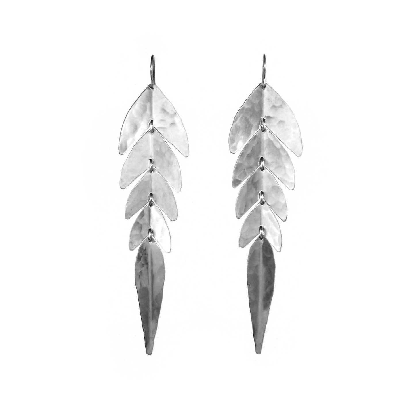 • SMALL SWISH • silver dangle earrings