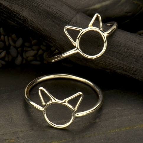 • CAT FACE • silver ring