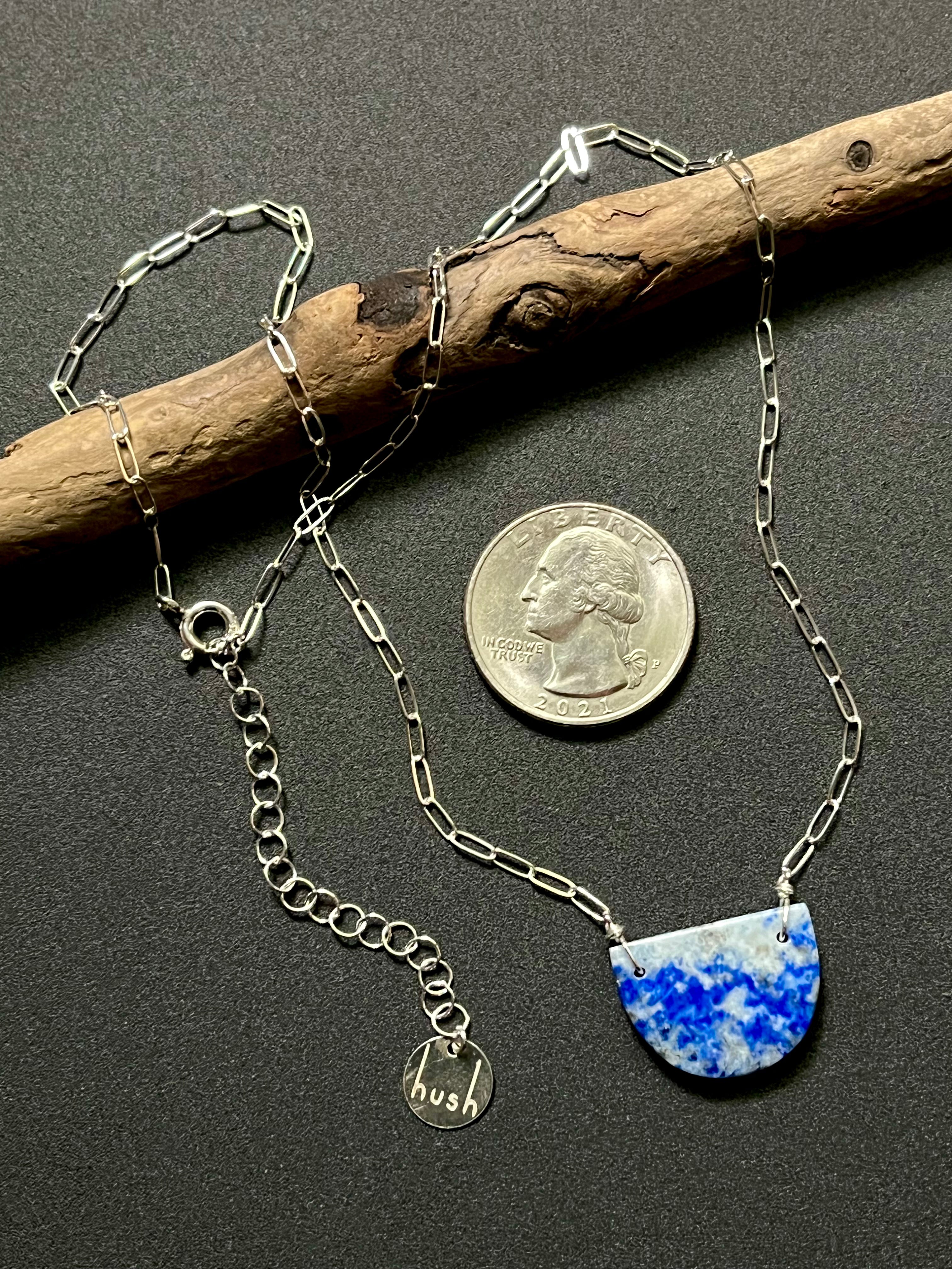 • OOAK - AEON • lapis + silver necklace (16"-18")