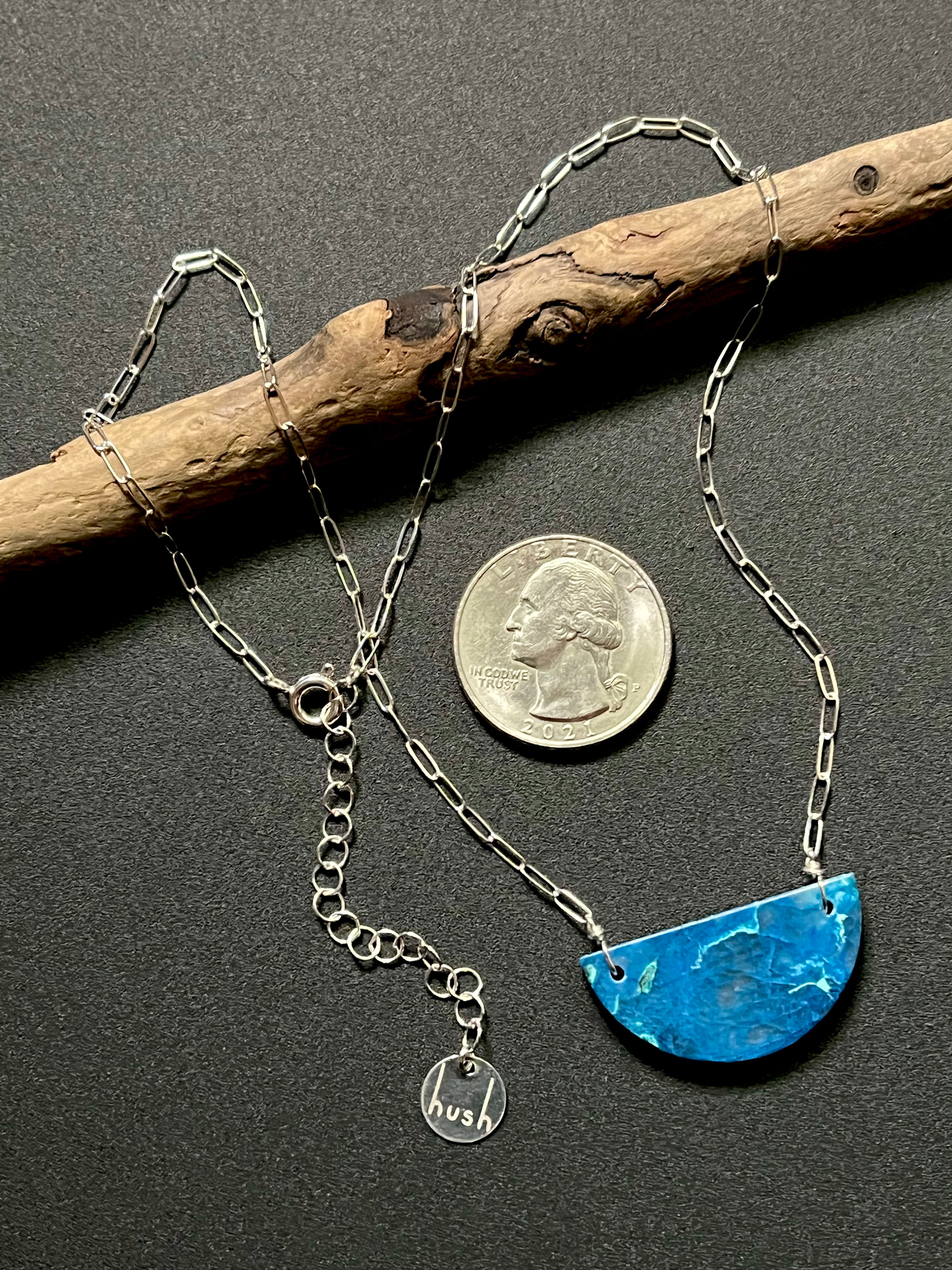 • OOAK - AEON • azurite + silver necklace (16"-18")