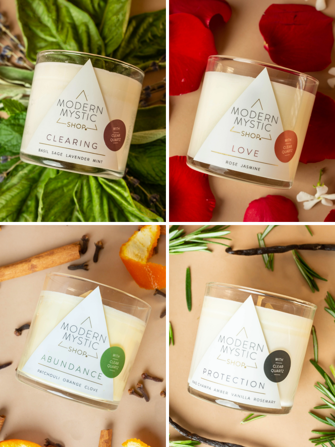 •INTENTION• crystal candles