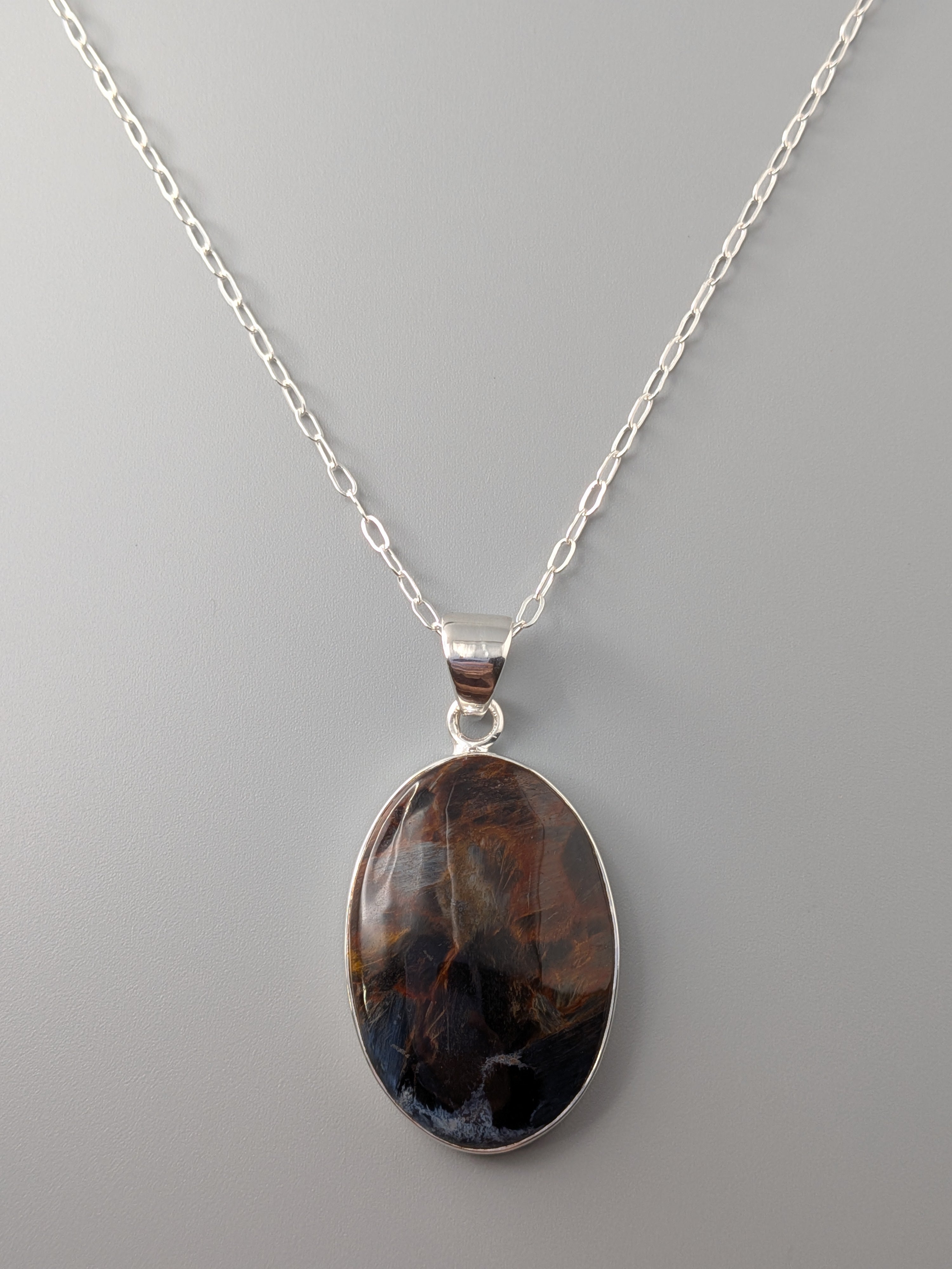 •PIETERSITE OVAL - 1• sterling silver pendant
