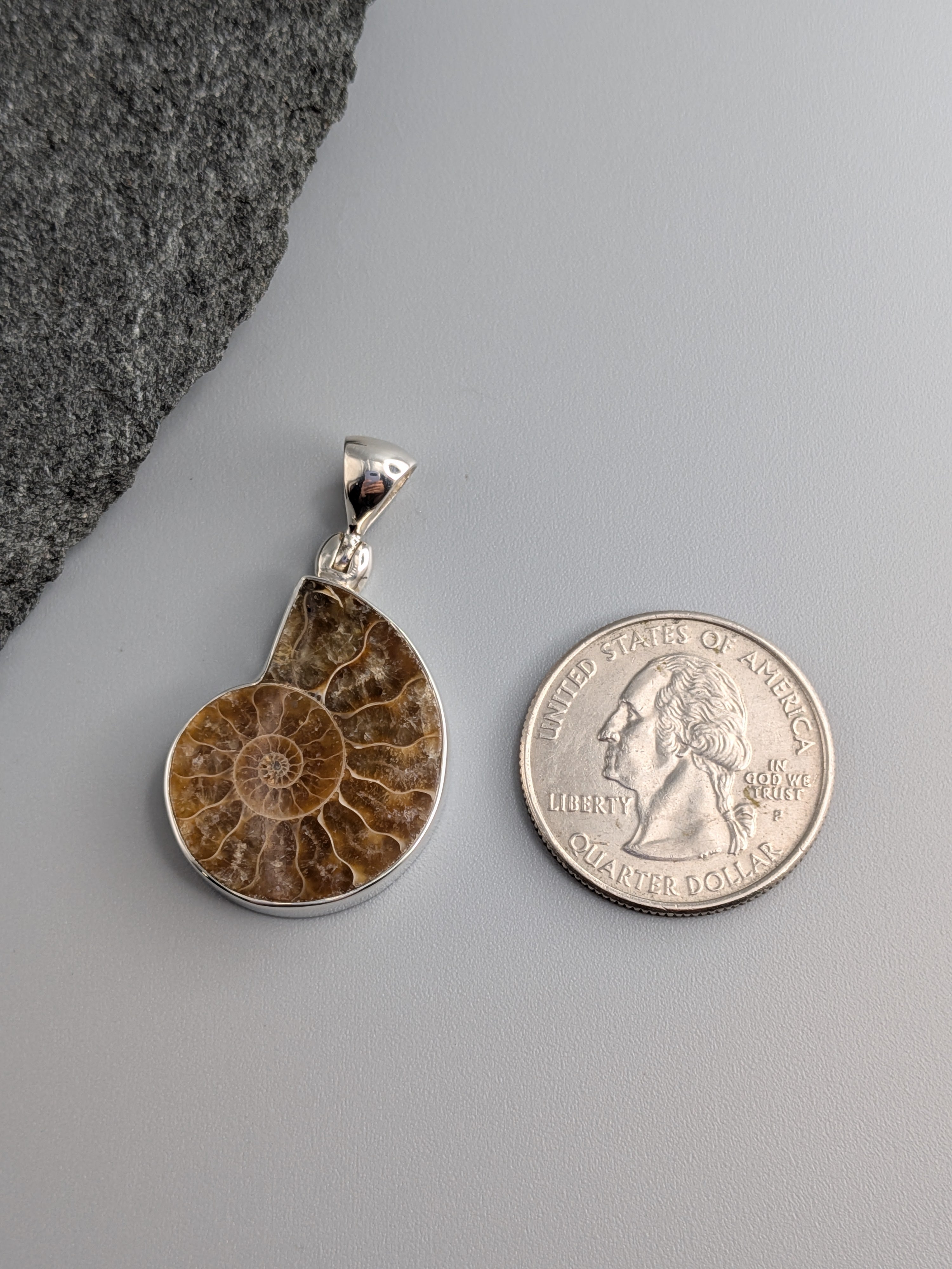 •AMMONITE - SMALL• sterling silver pendant