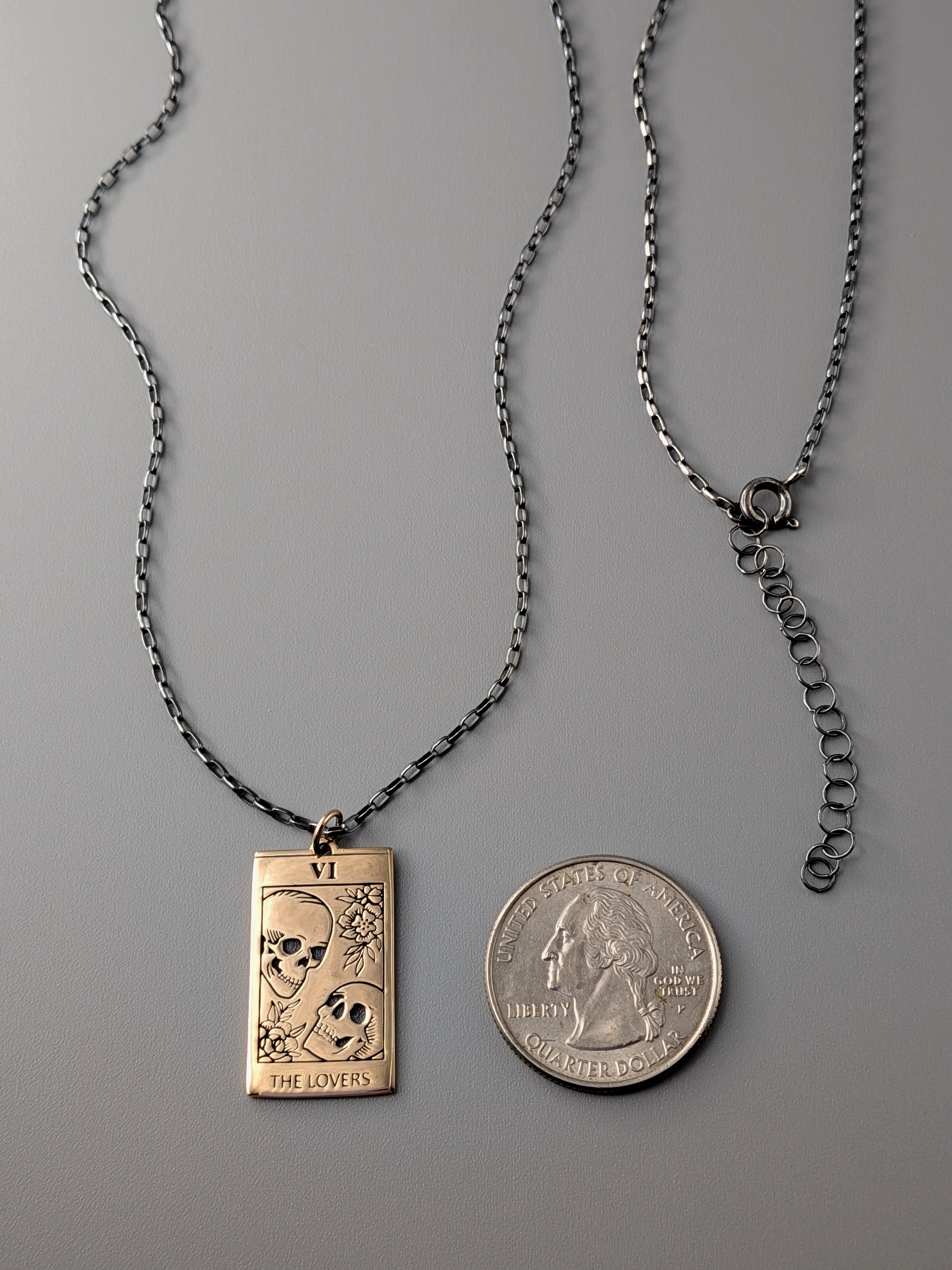 •TAROT TALISMAN• mixed metal necklace (28"-30" long)