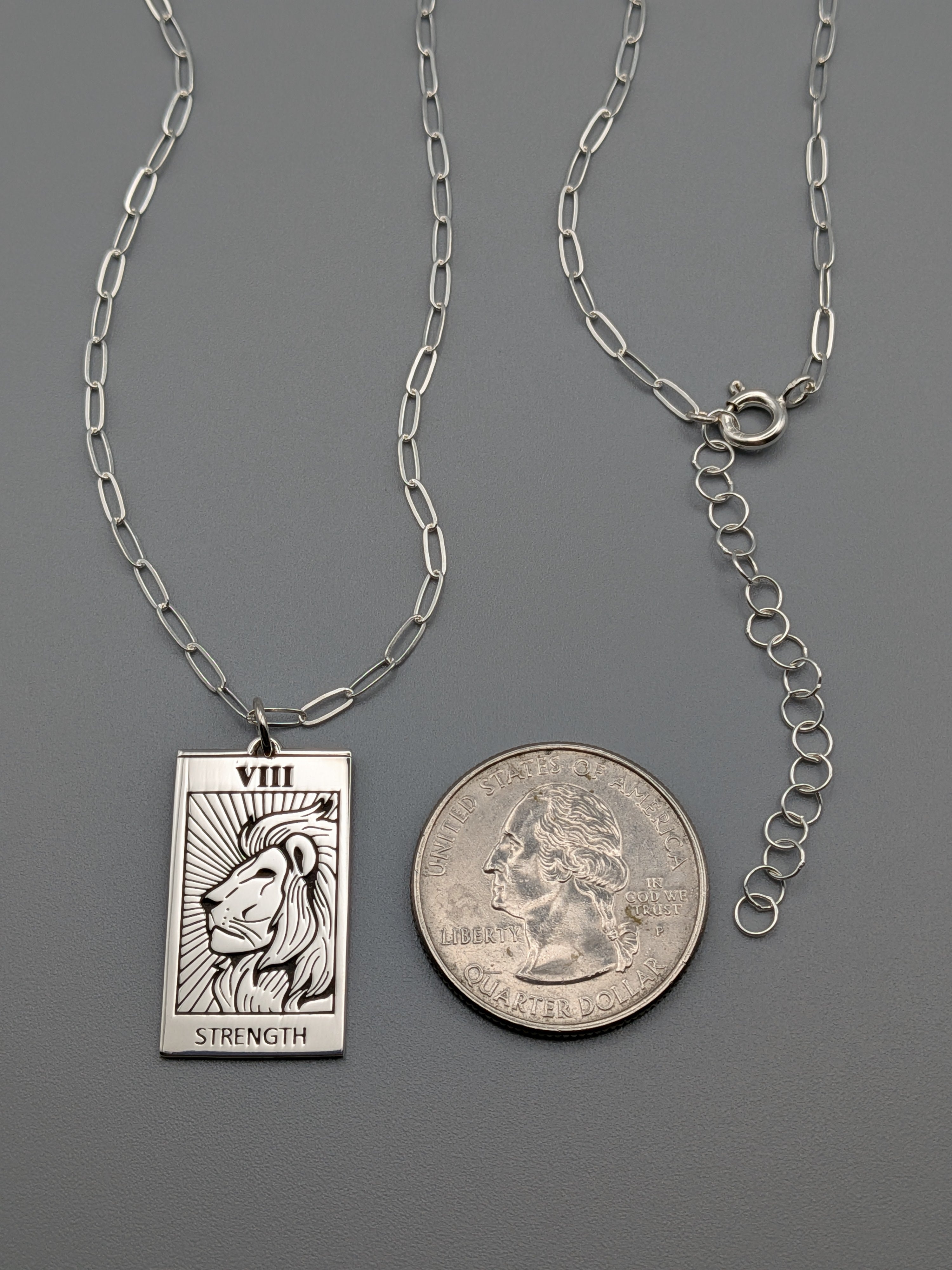 •TAROT TALISMAN• silver necklace (18"-20" long)