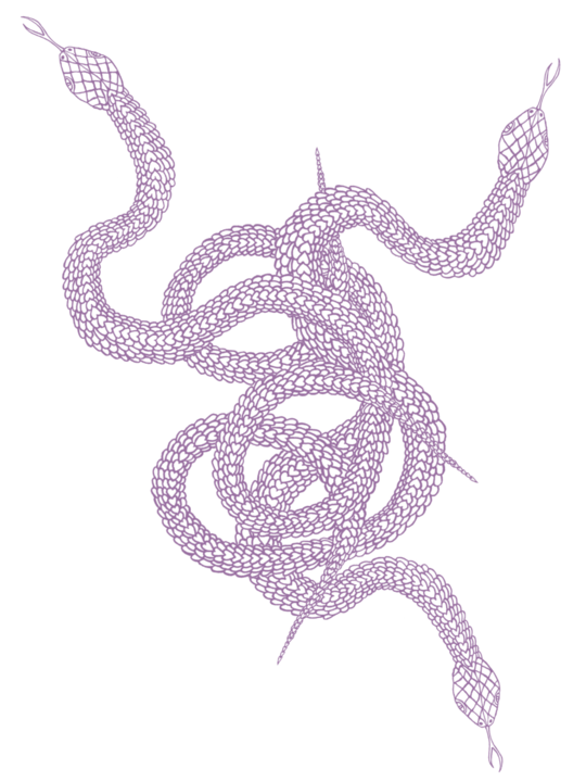 •TANGLE SNAKES• cotton muscle tee (USA)