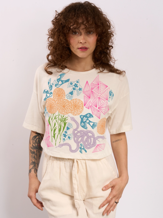 •SECRET GARDEN• organic cotton cropped top (USA)