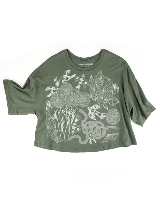•SECRET GARDEN• organic cotton cropped top (USA)