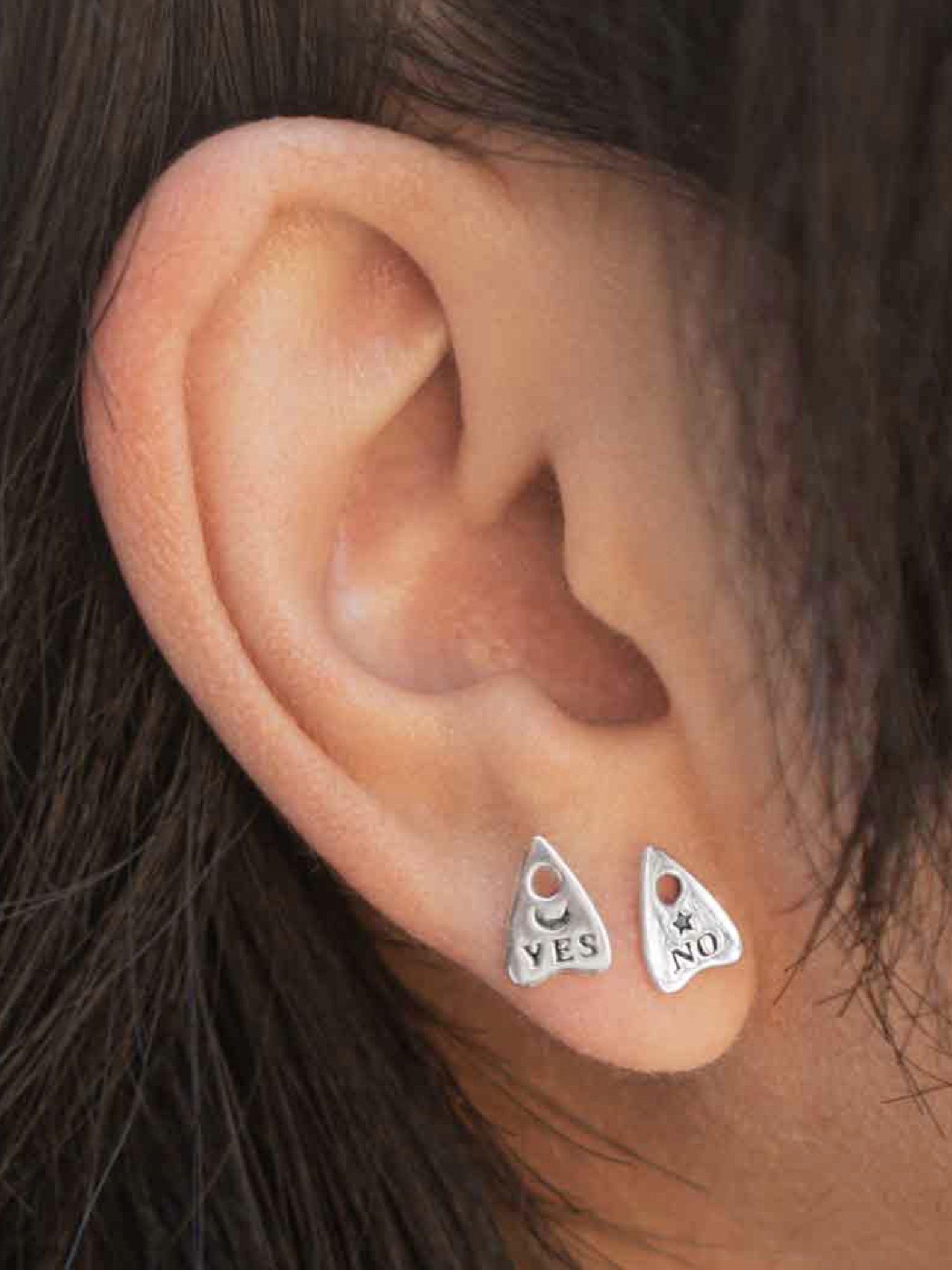 •SMALL PLANCHETTE• recycled silver stud earrings