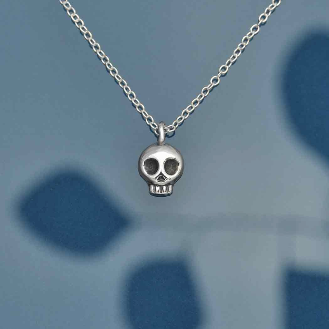 •TINY SKULL• recycled sterling silver necklace