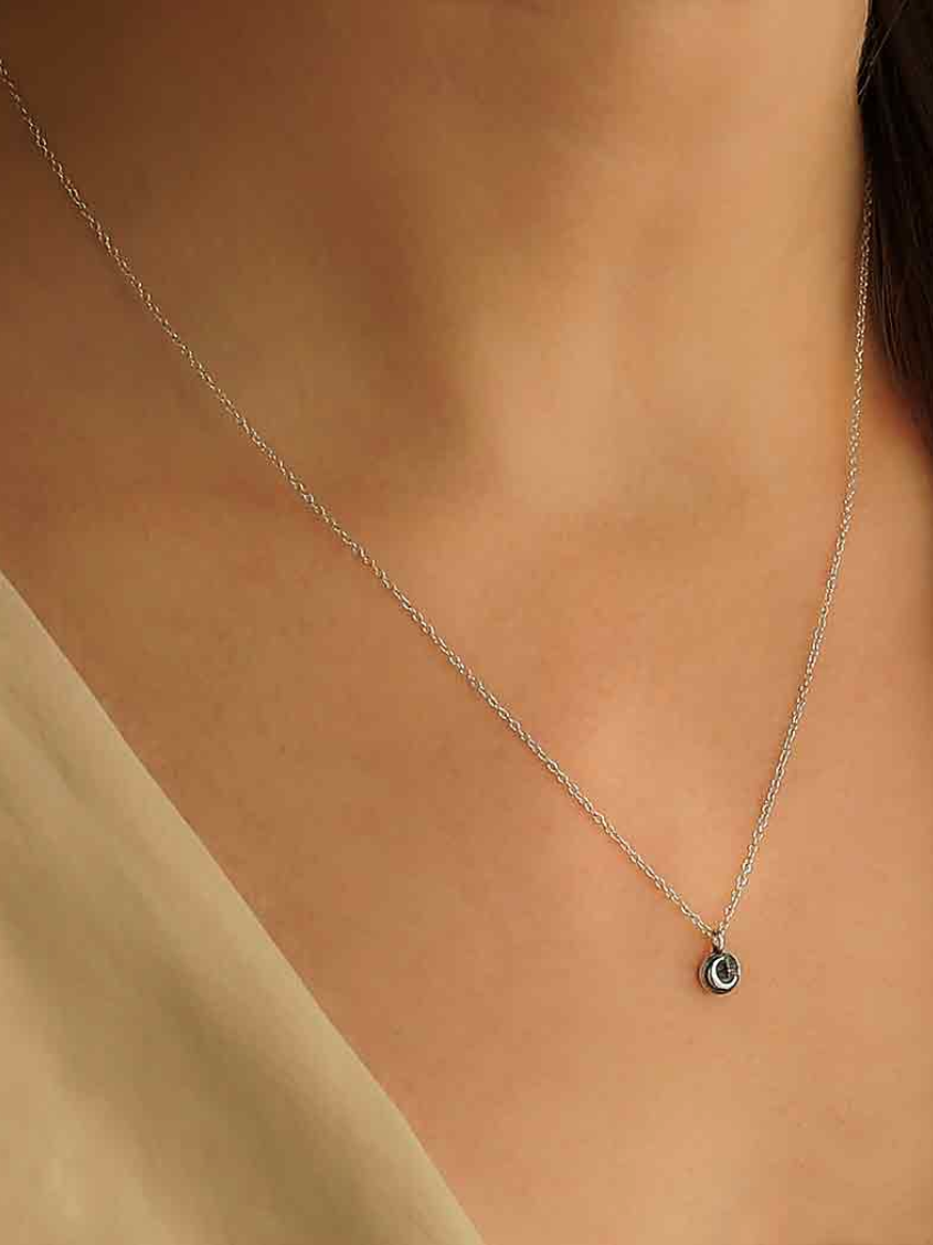 •TINY MOON + STAR COIN• recycled sterling silver necklace
