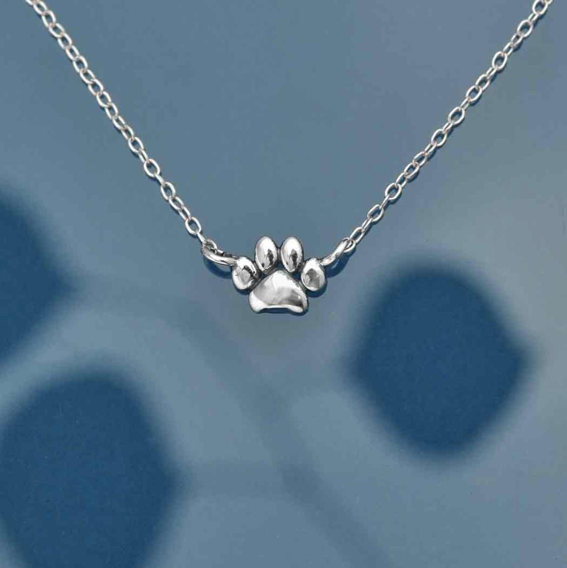 •TINY PAW• recycled sterling silver necklace