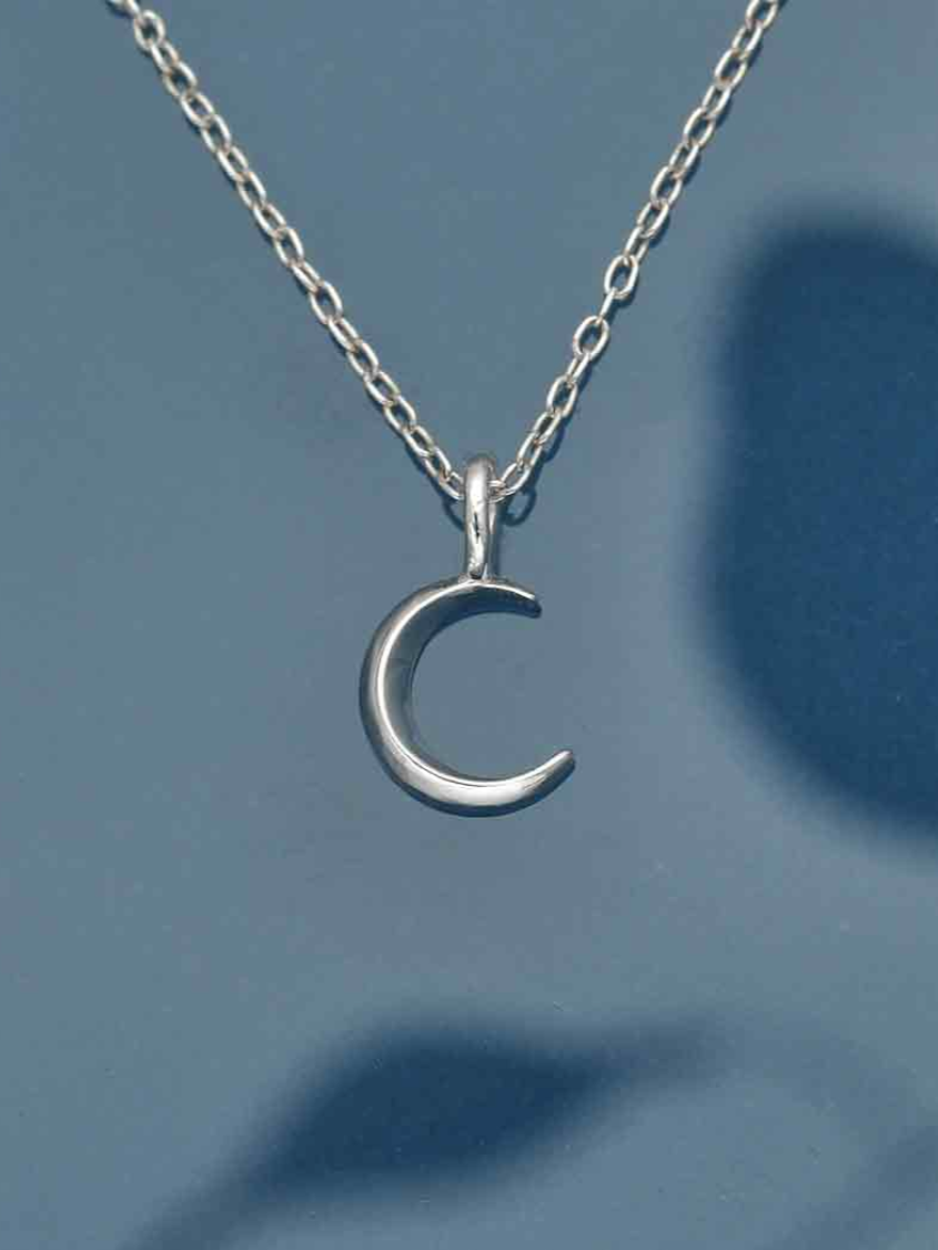 •TINY MOON• recycled sterling silver necklace