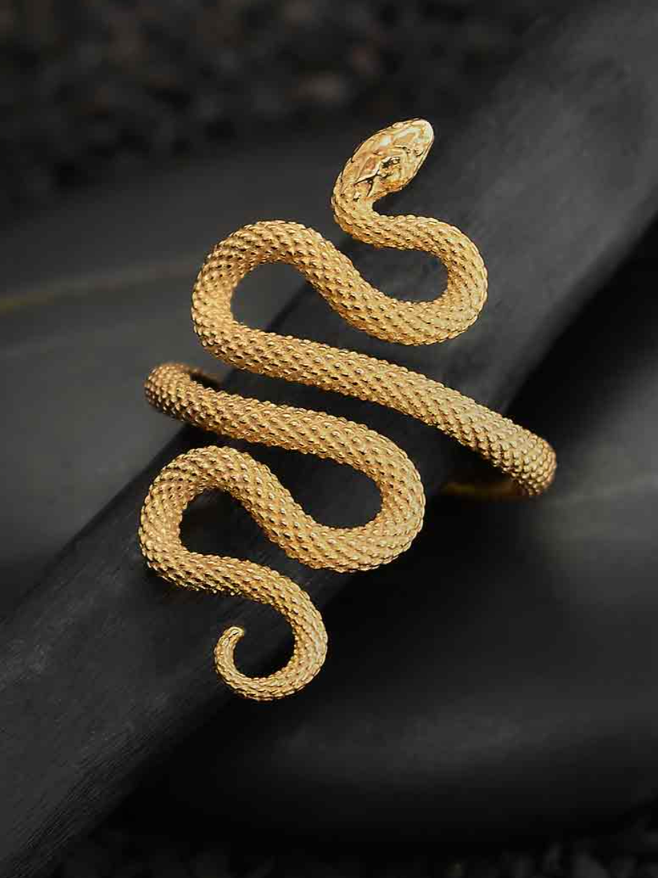 •SLITHERING SNAKE• adjustable bronze ring