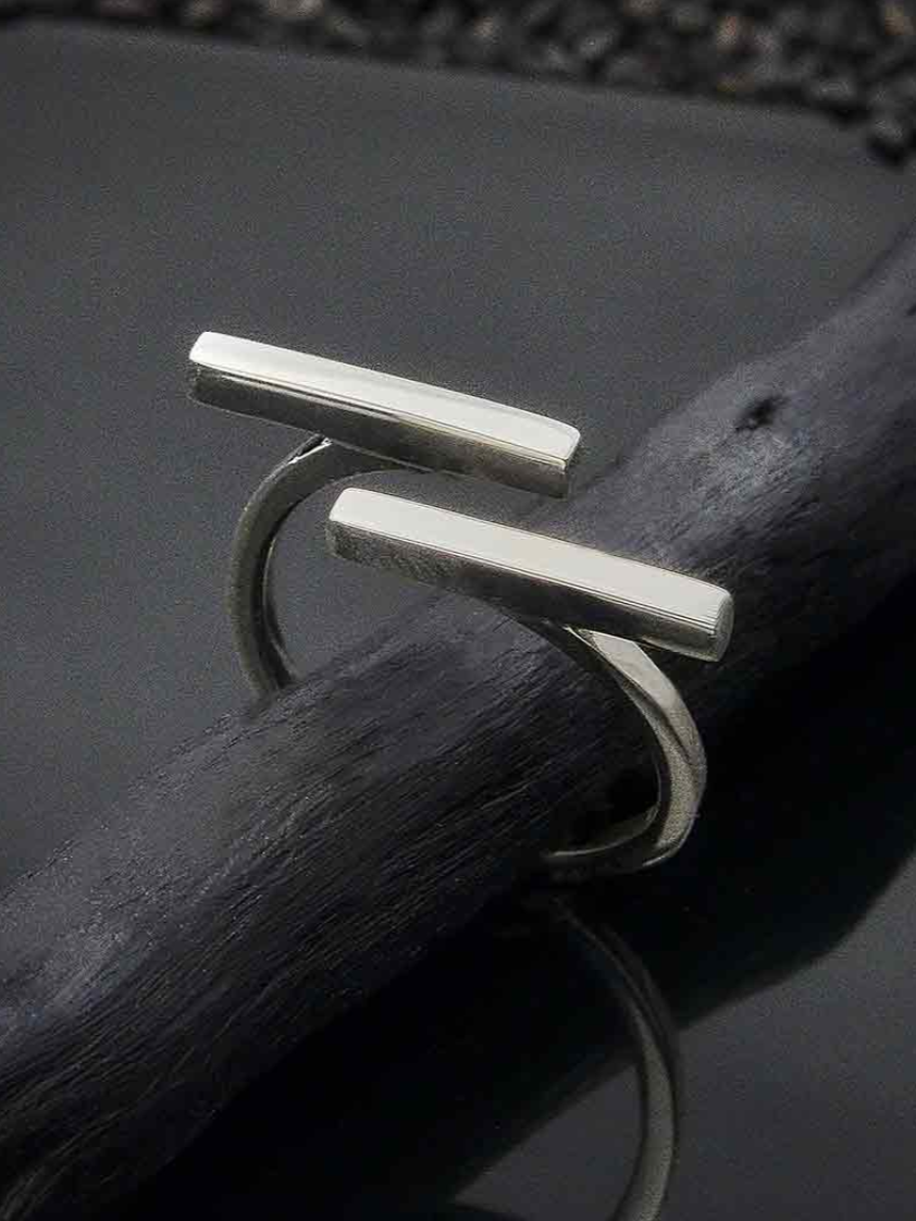 •TRUE BALANCE• adjustable recycled silver ring