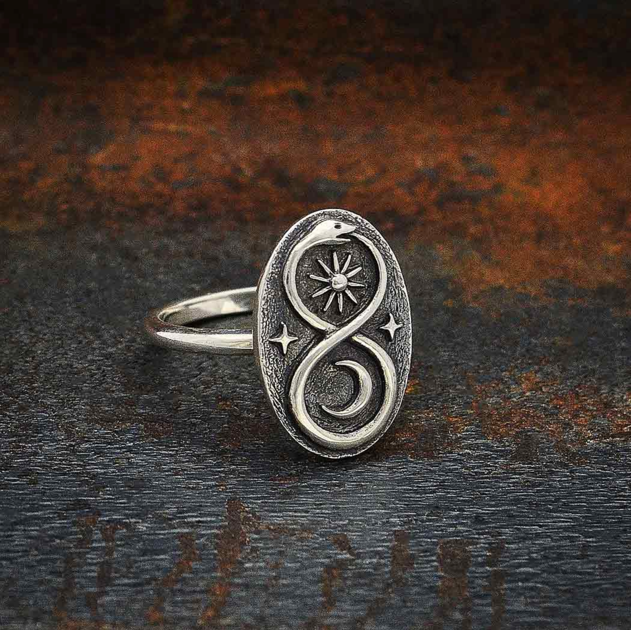•INFINITY SNAKE• silver ring