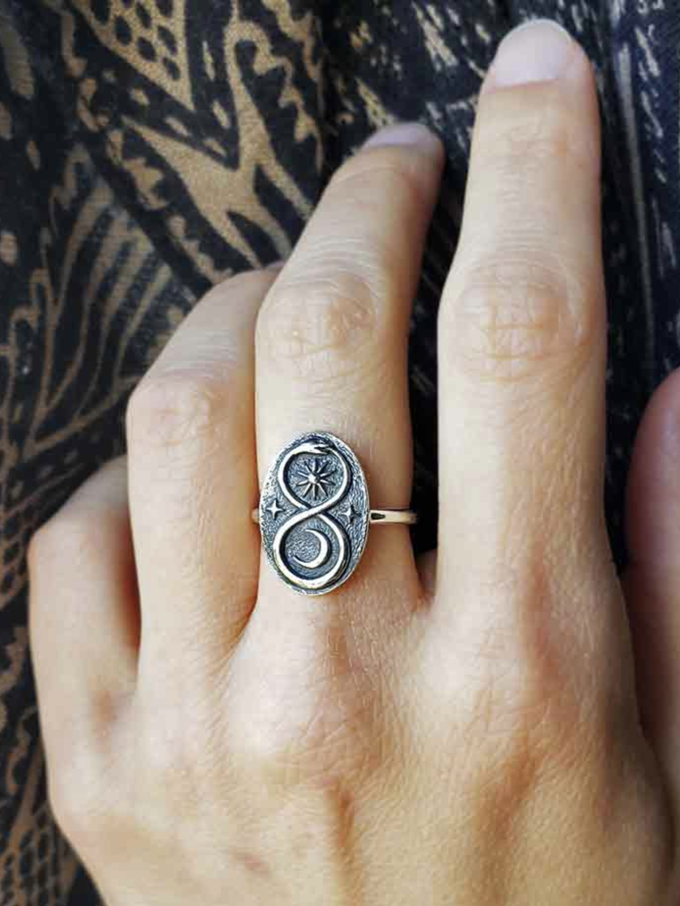 •INFINITY SNAKE• recycled silver ring