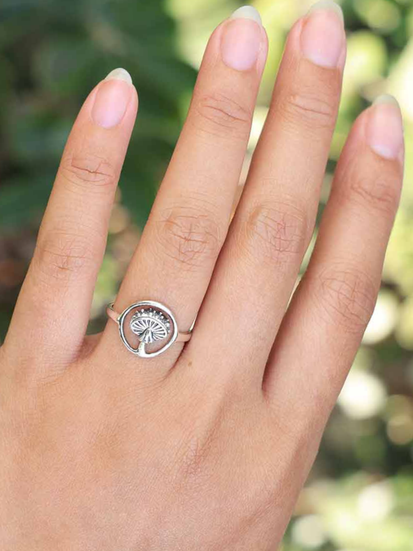 •AGARIC MUSHROOM• recycled silver ring
