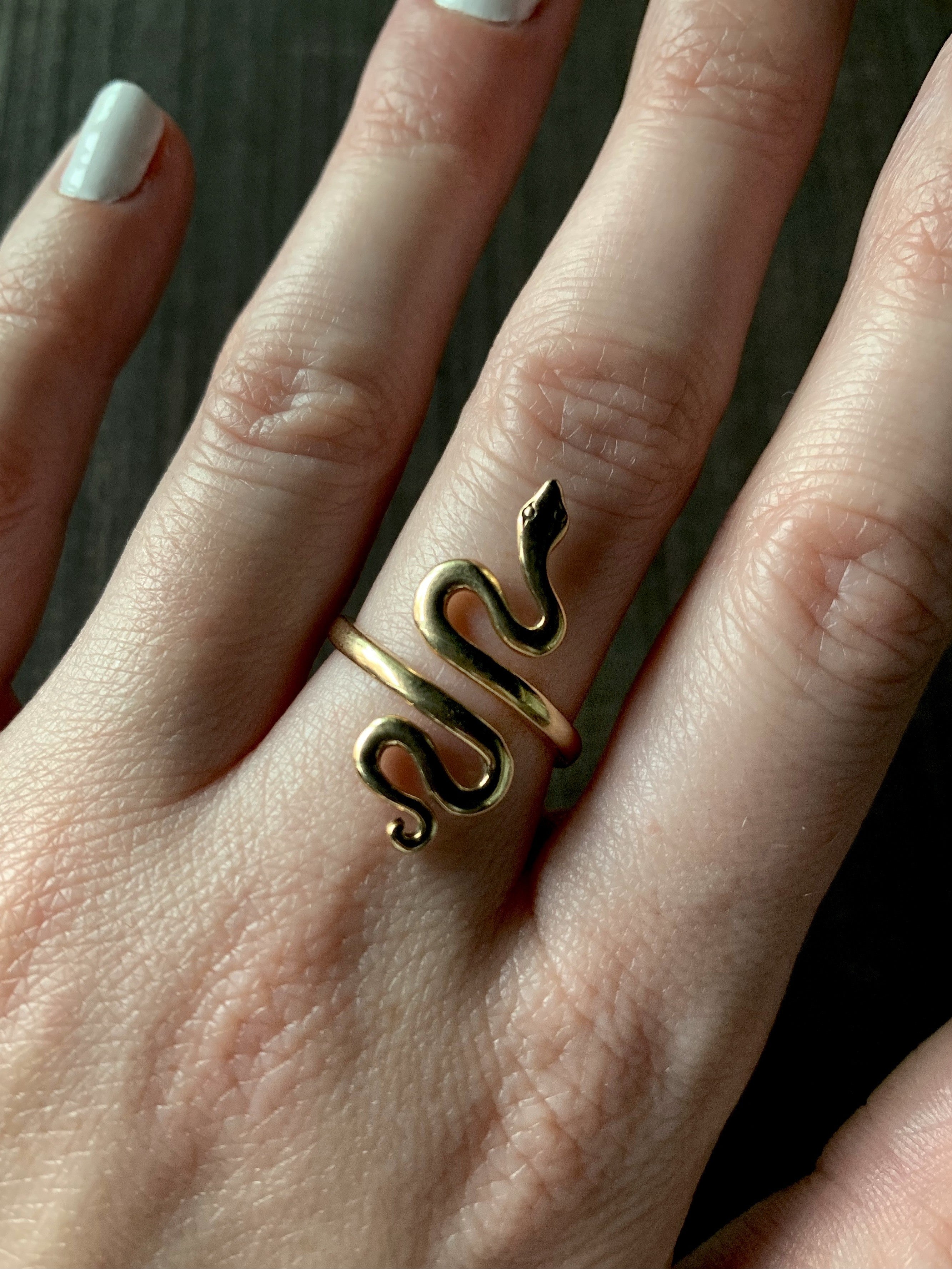 •SLITHER• adjustable bronze ring