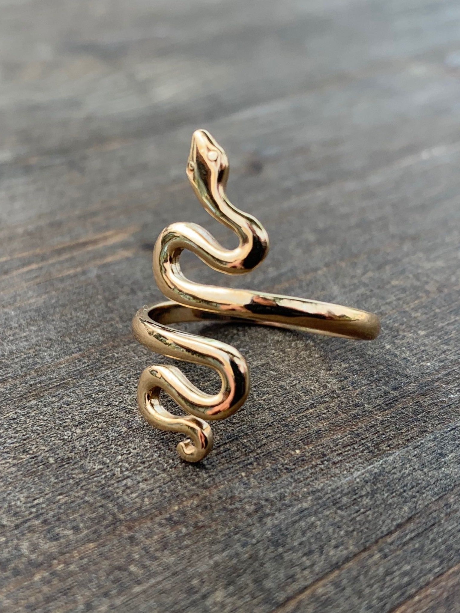 •SLITHER• adjustable bronze ring