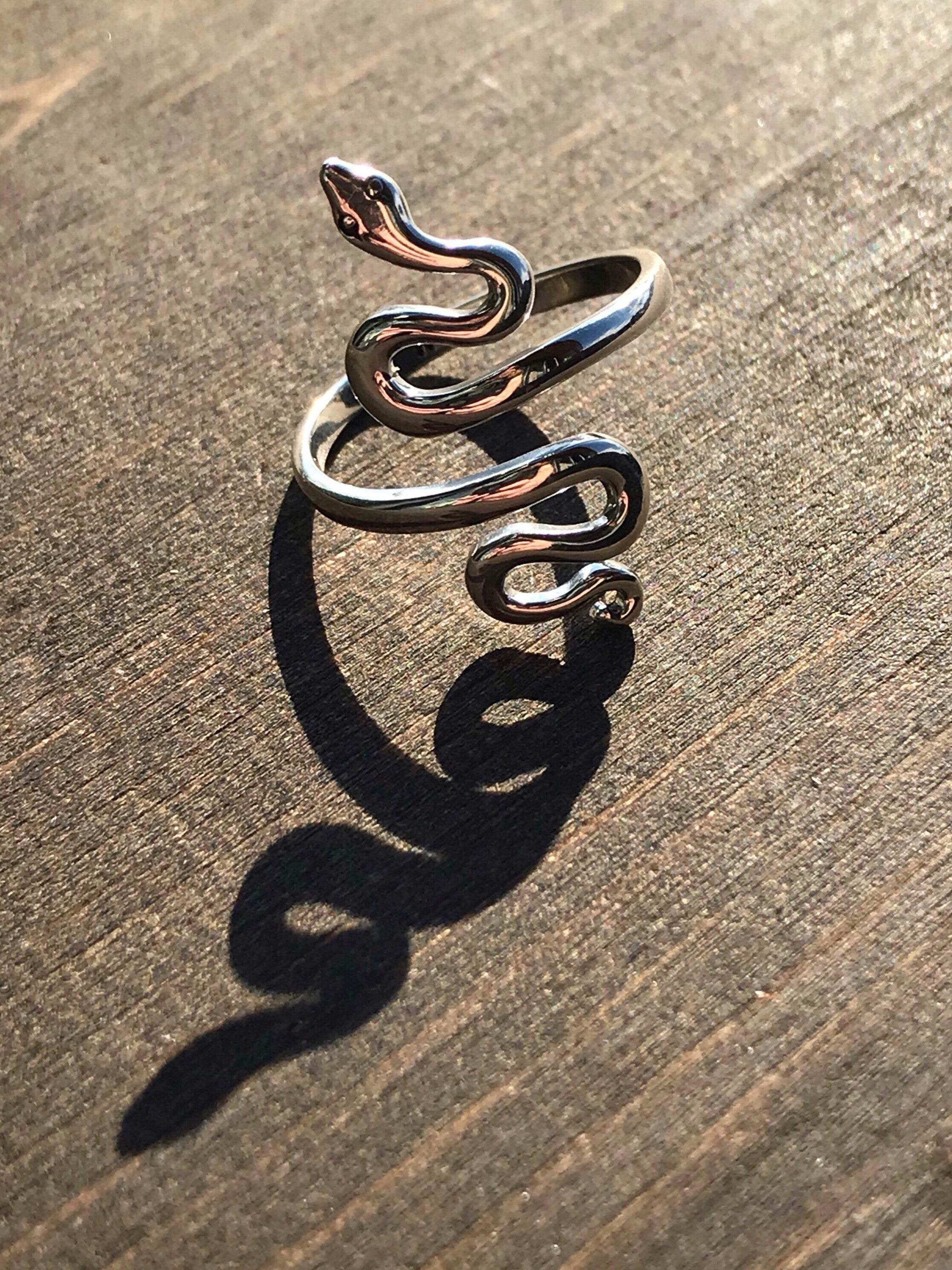 •SLITHER• adjustable recycled silver ring