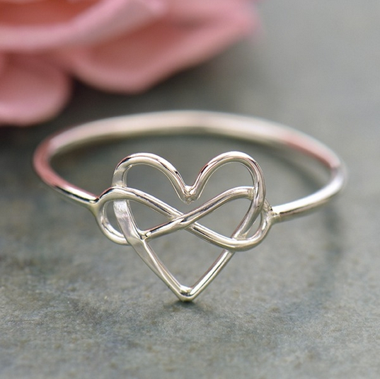 • INFINITY HEART • sterling silver ring
