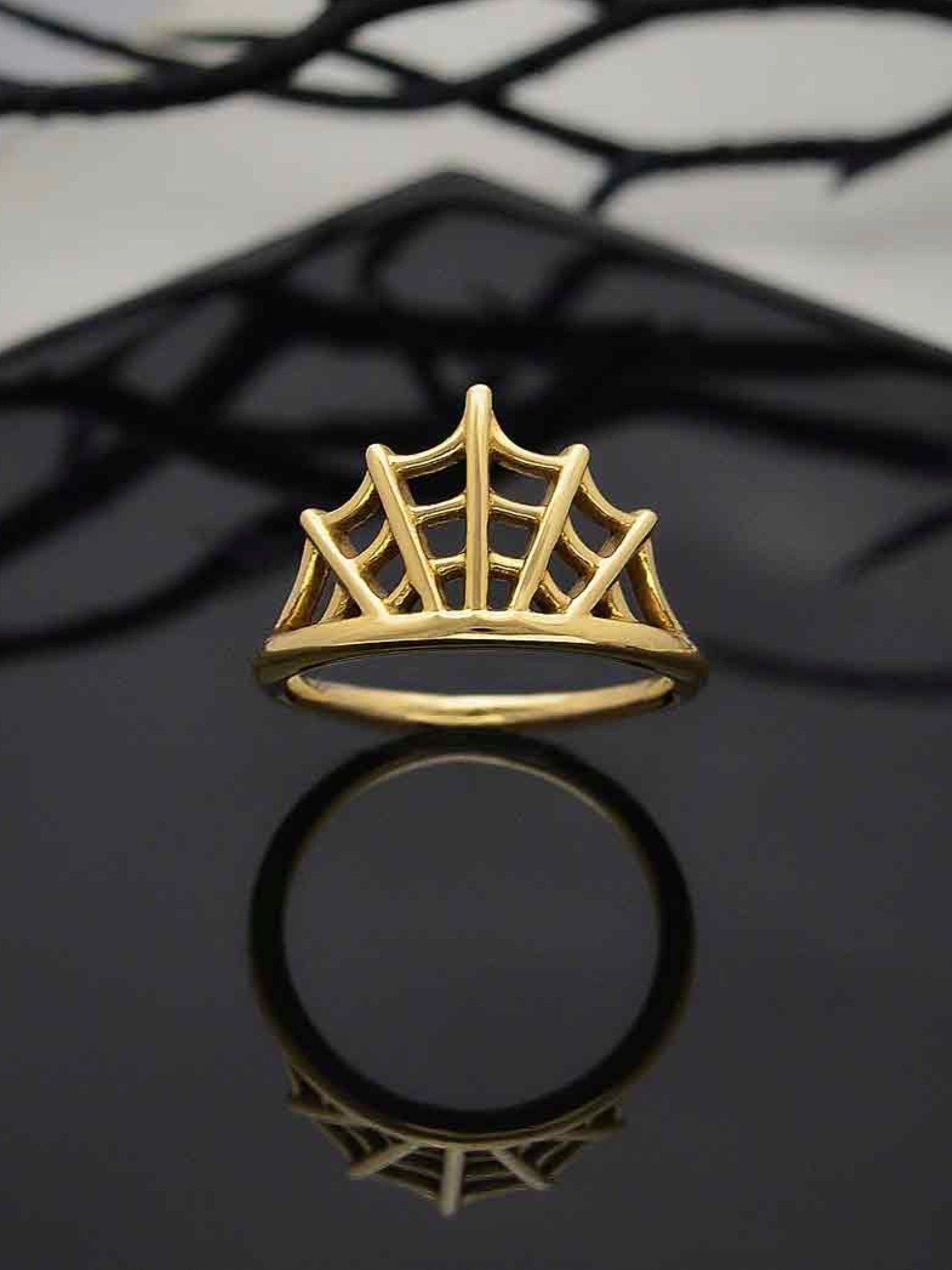 •SPIDER WEB• bronze ring