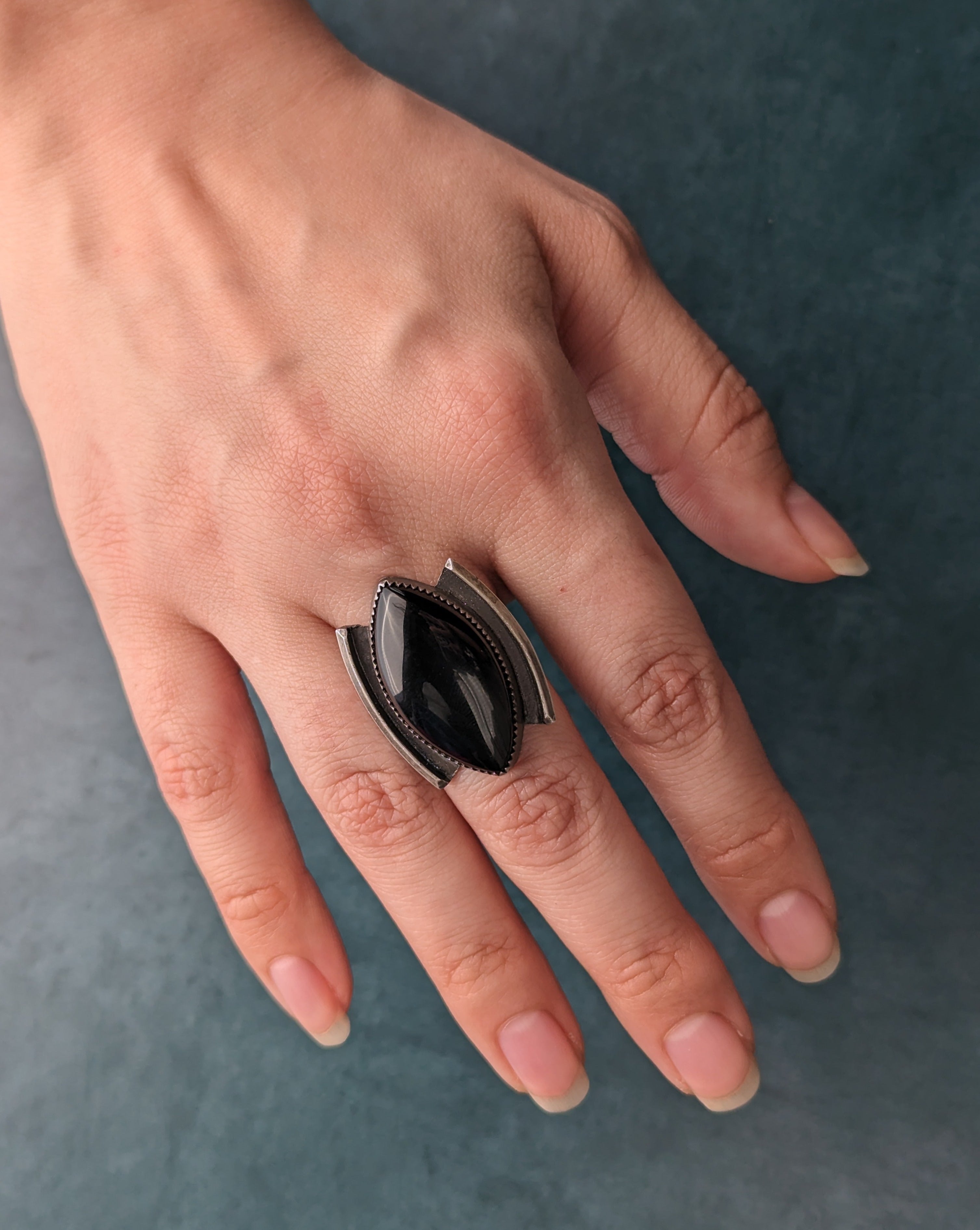 • AURA • onyx + silver ring