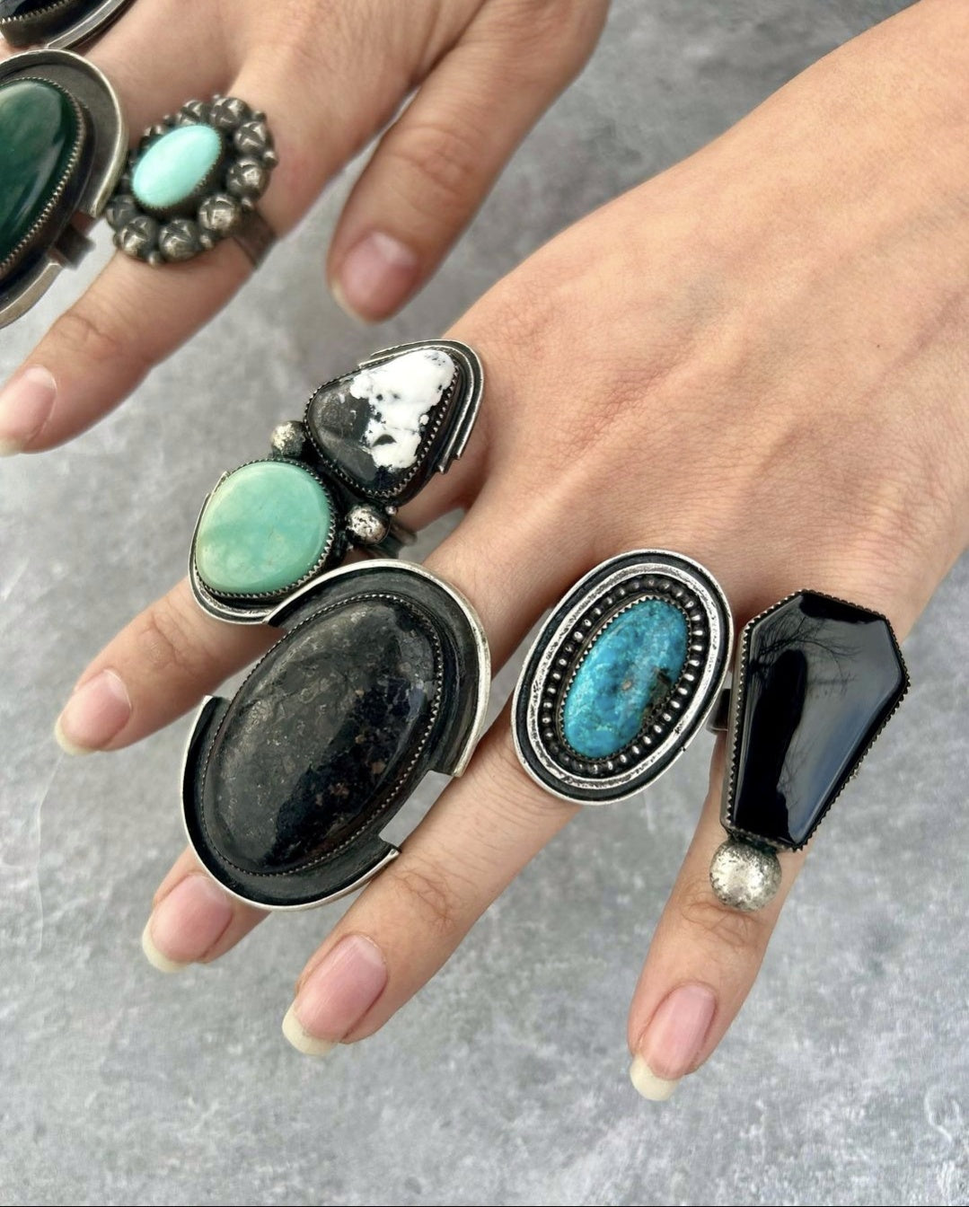 • SPARTAN • obsidian + silver ring