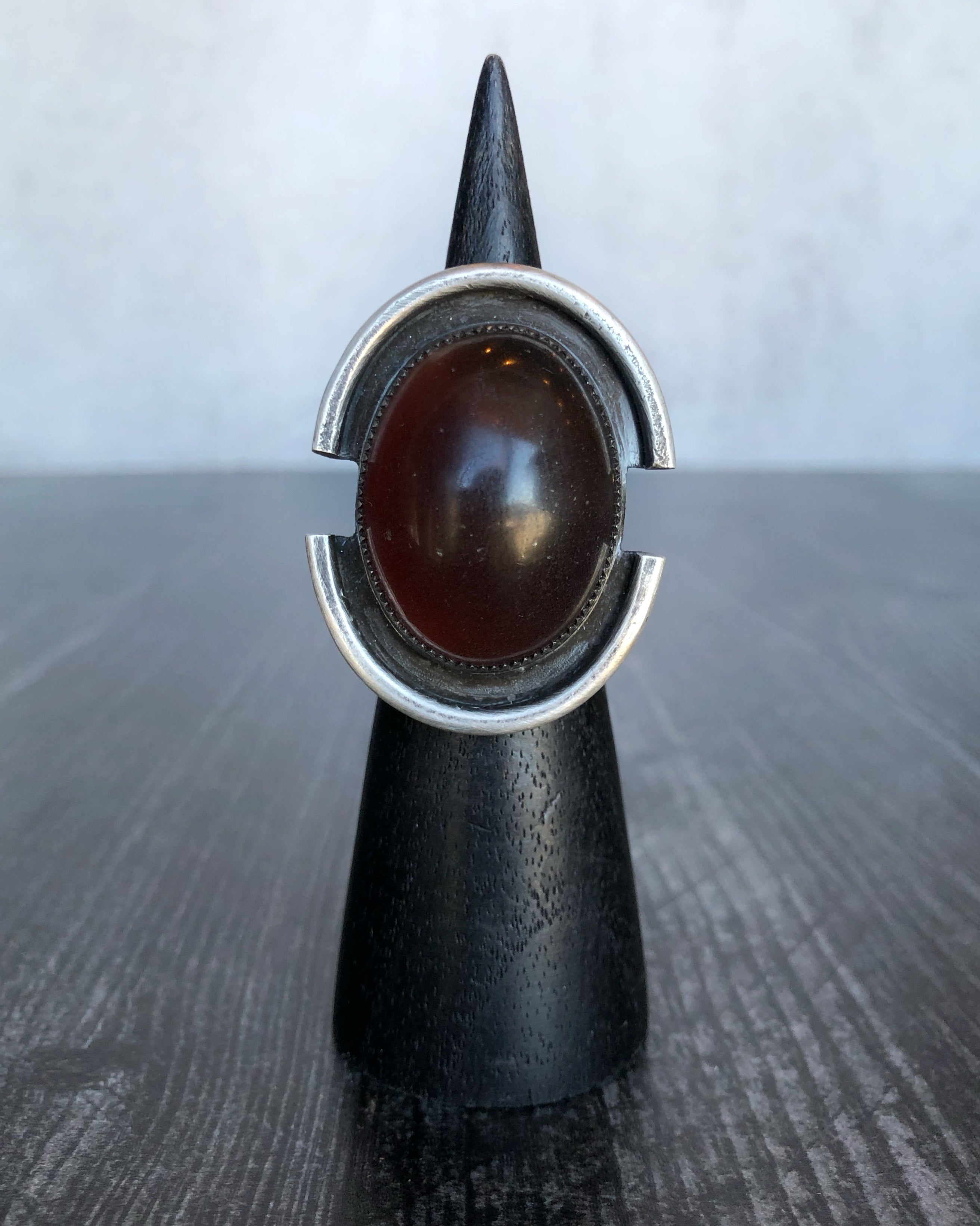 • SPARTAN • amber + silver ring