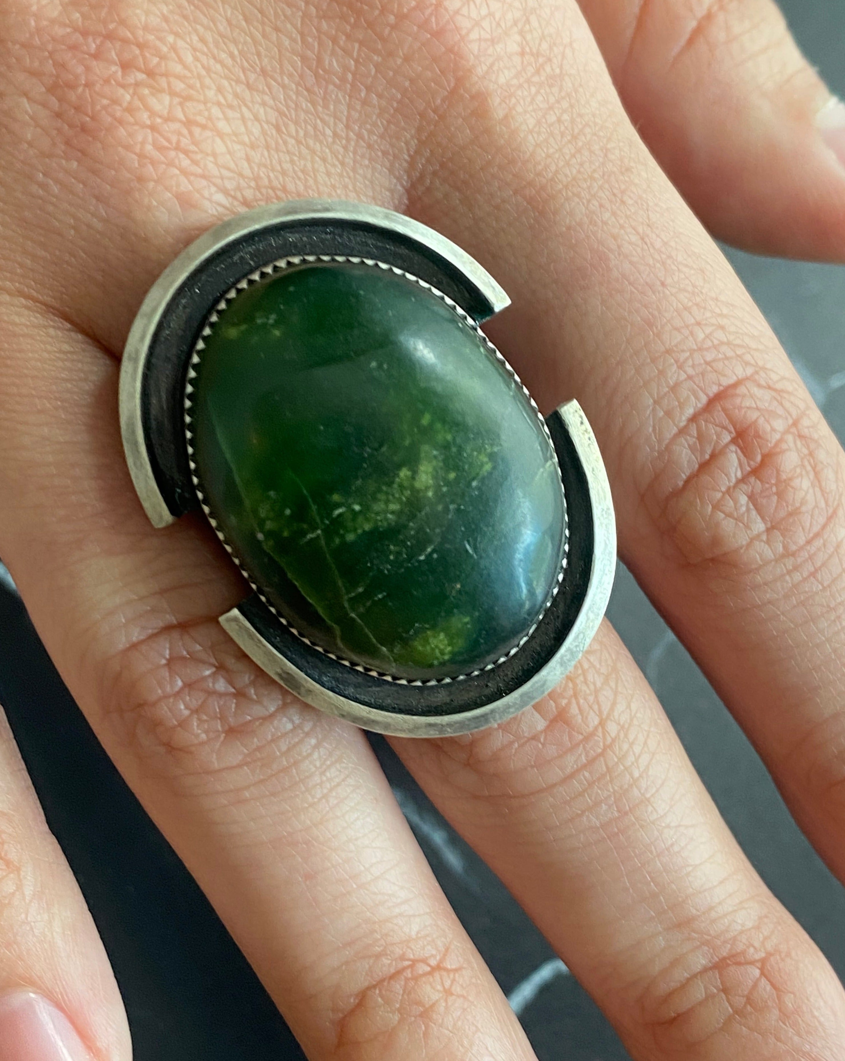 • SPARTAN • jade + silver ring