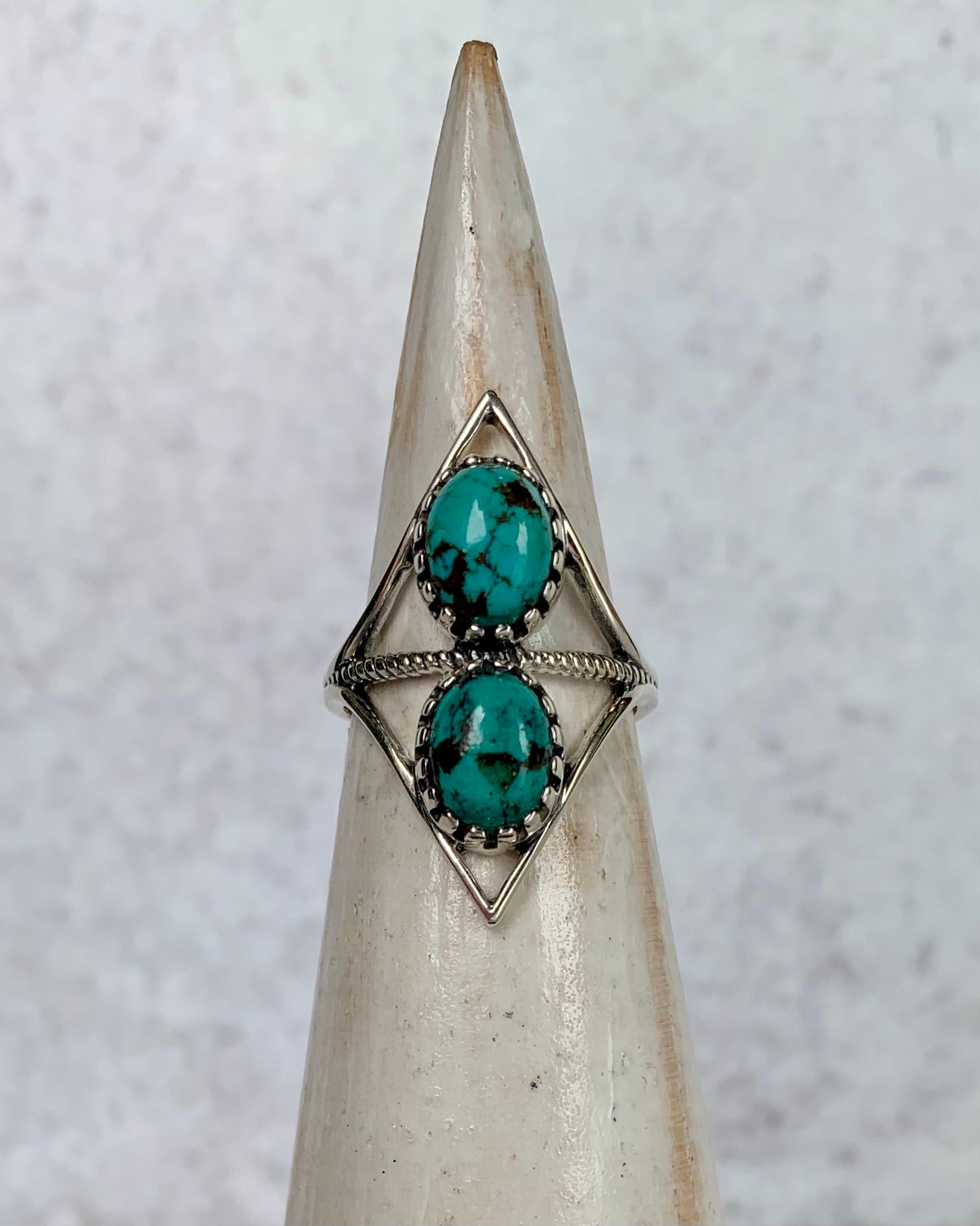 • TWOFOLD • tibetan turquoise sterling silver ring