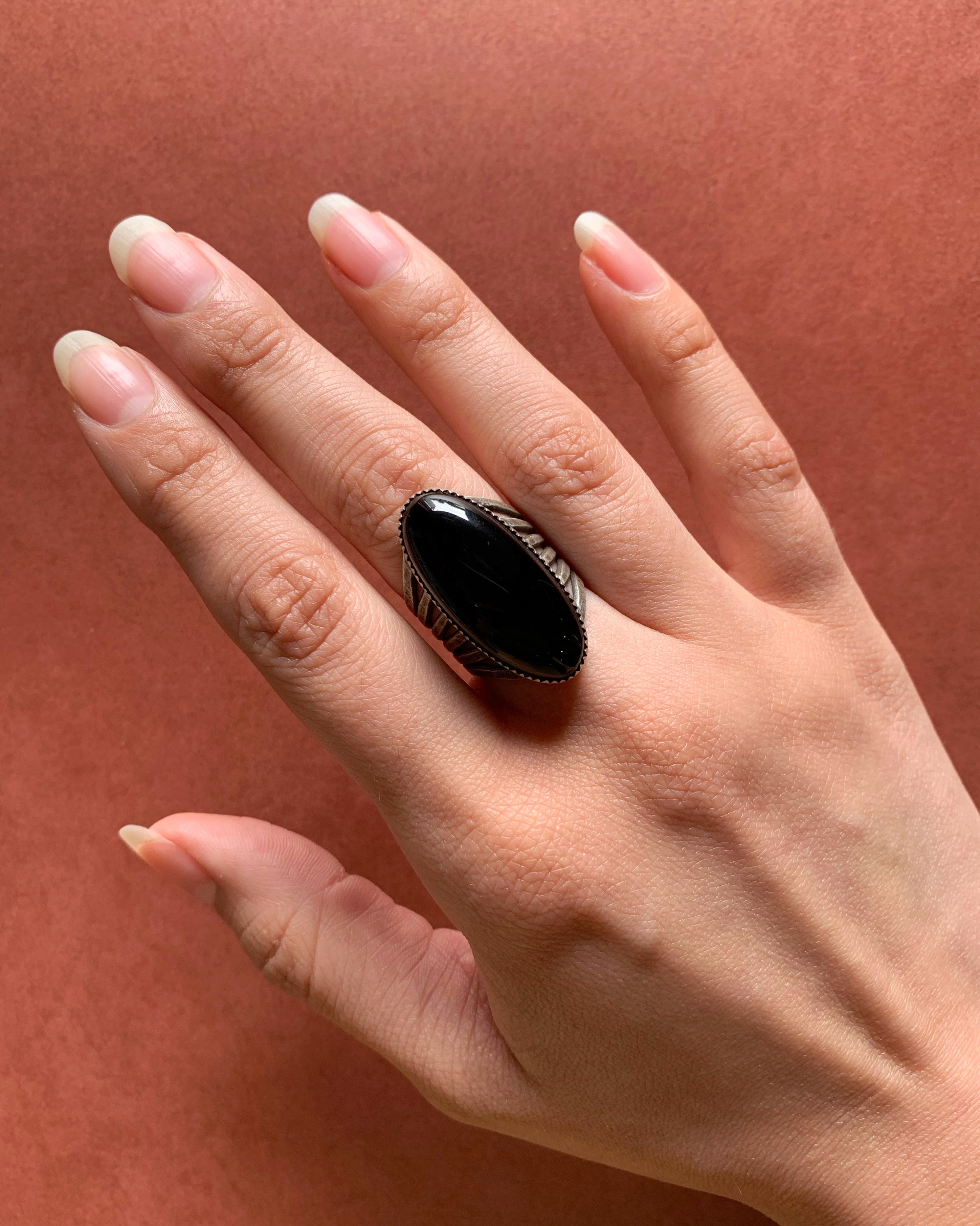 • MONUMENT • onyx + silver ring