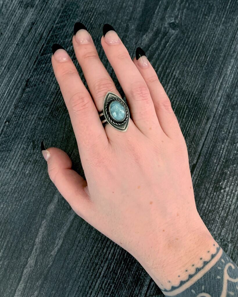 • OCULAR • aquamarine + silver ring