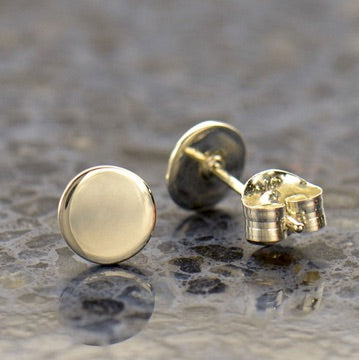 • FULL MOON • silver stud earrings