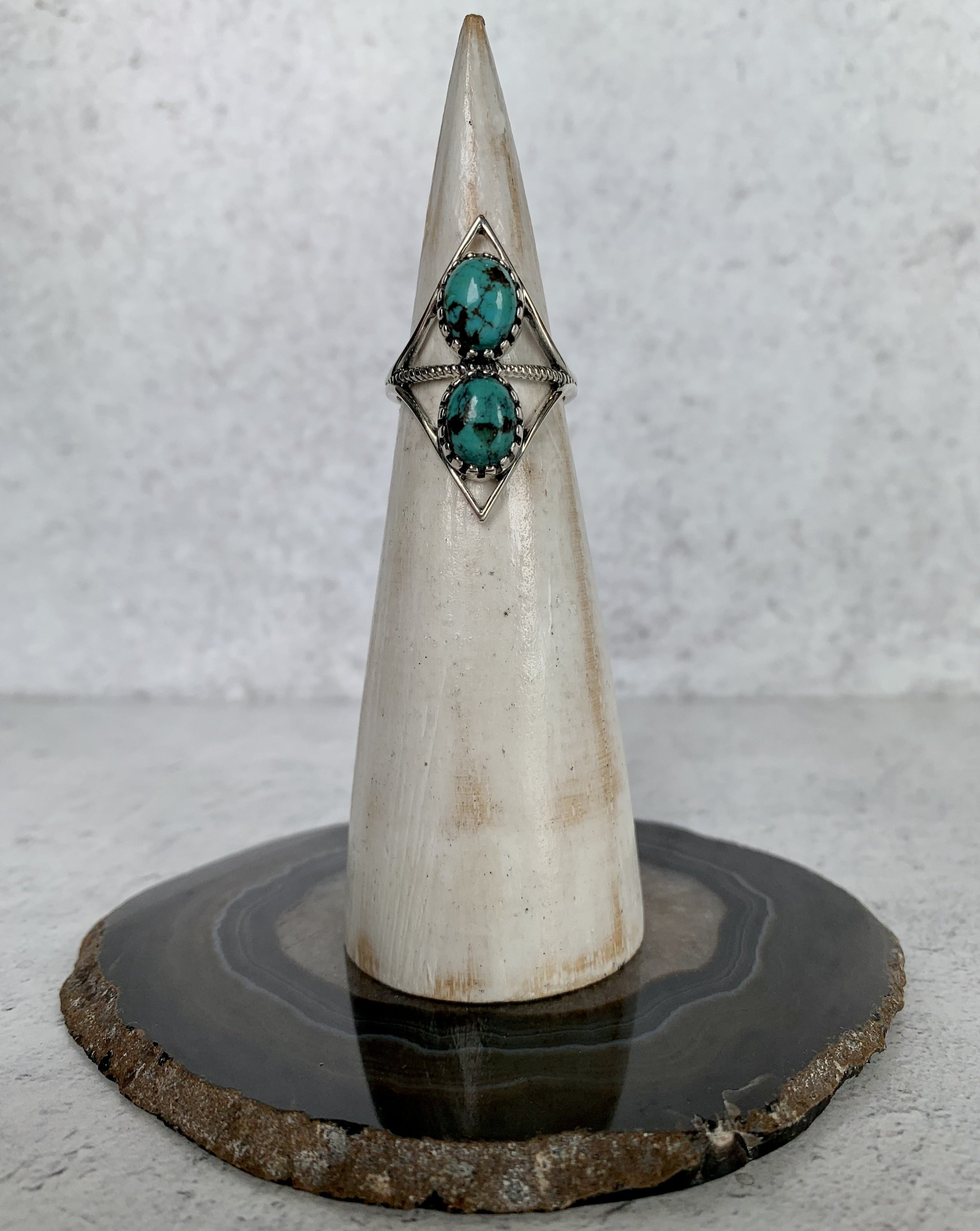 • TWOFOLD • tibetan turquoise sterling silver ring