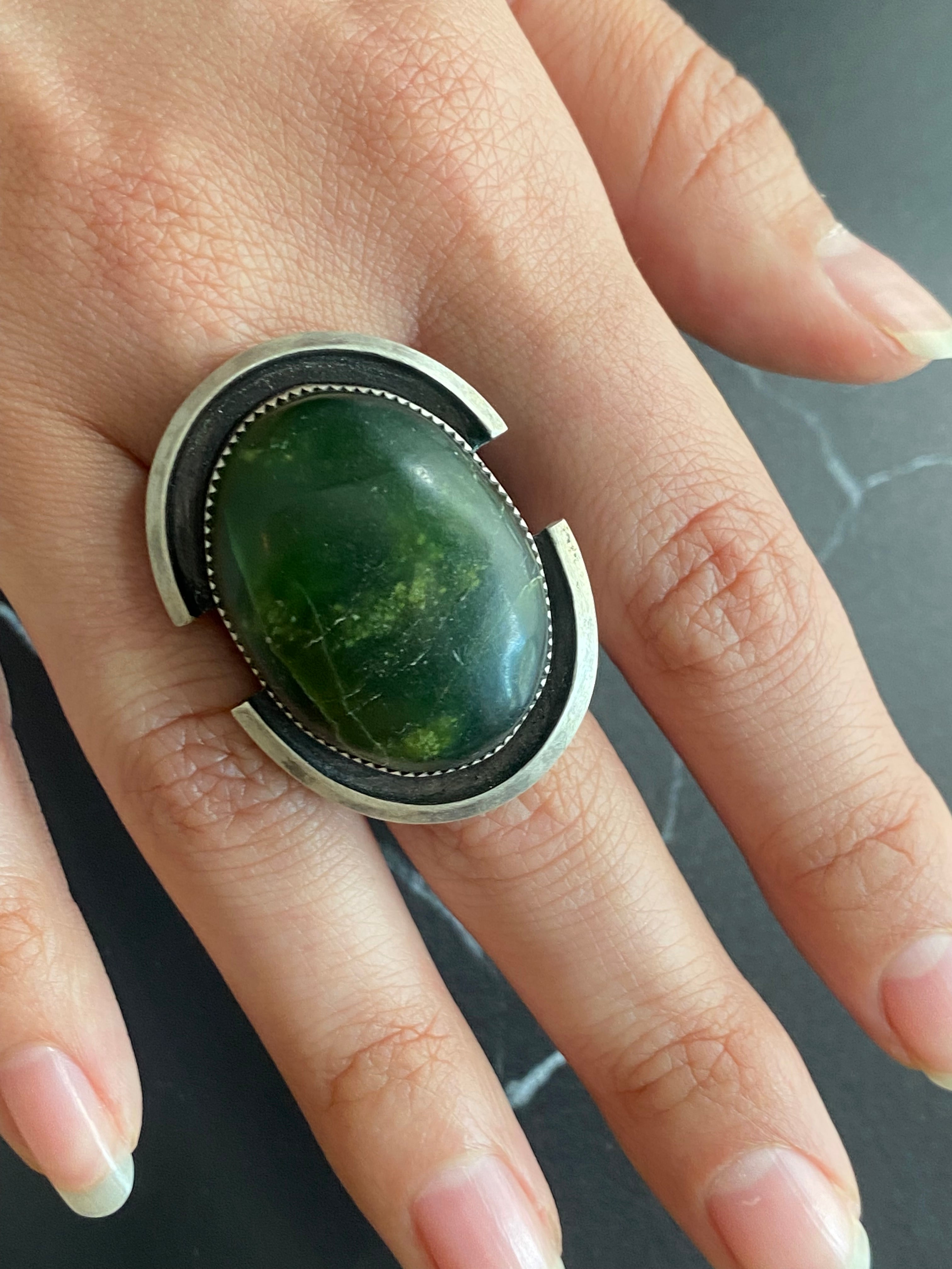 • SPARTAN • jade + silver ring