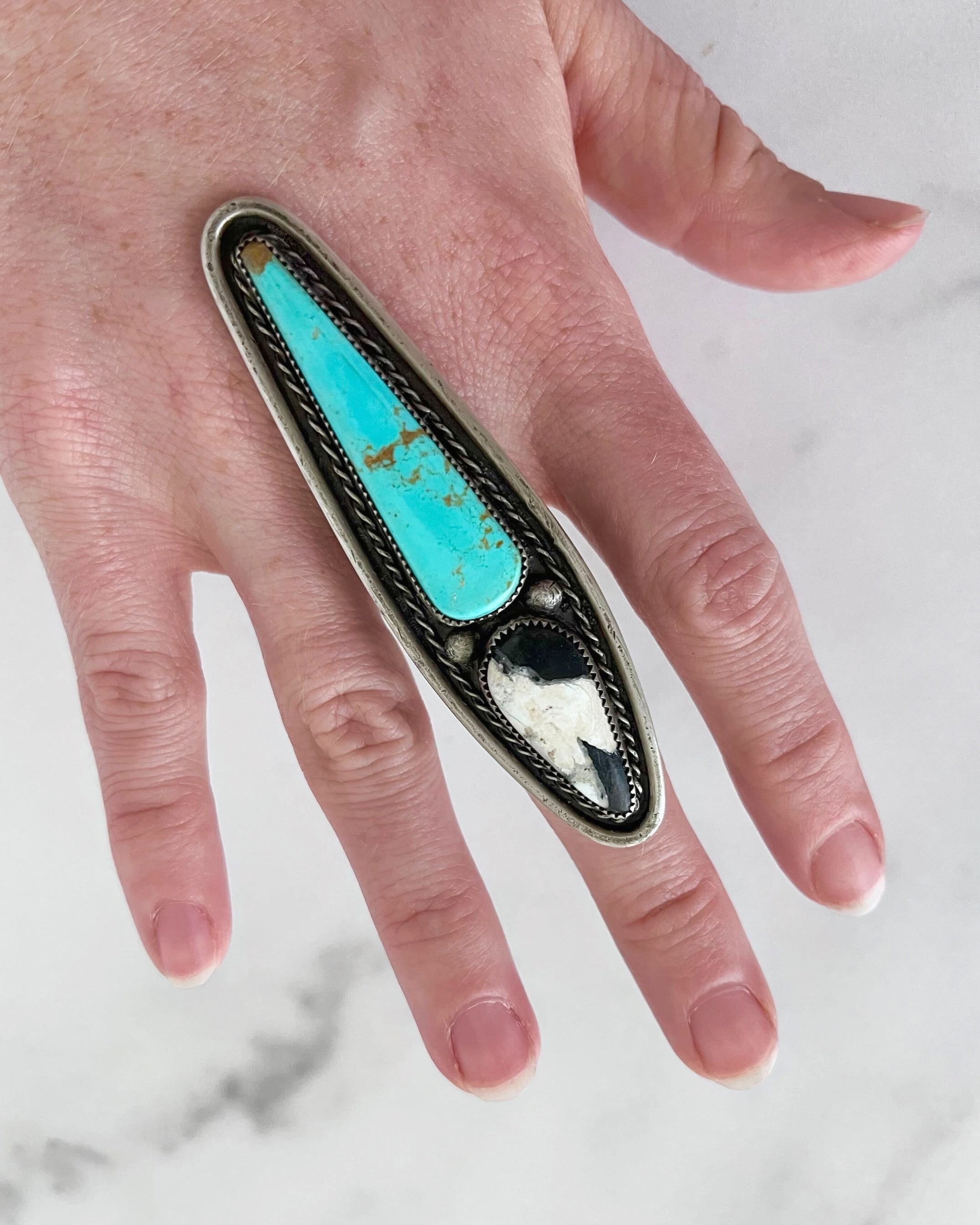 • TALON • turquoise + silver ring