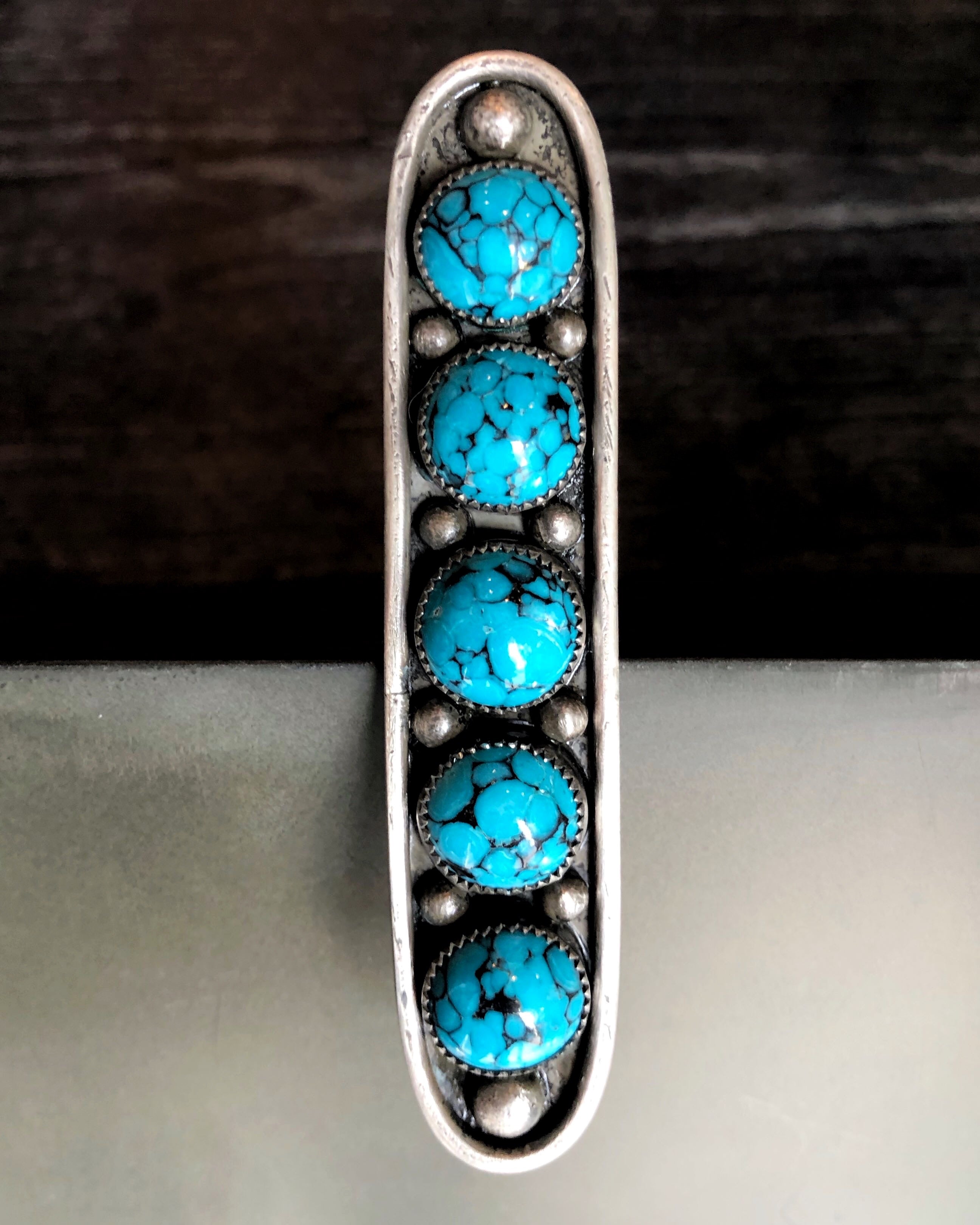 • OVAL STONE STACK • turquoise + silver ring
