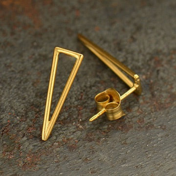 • OPEN SPIKE • gold stud earrings