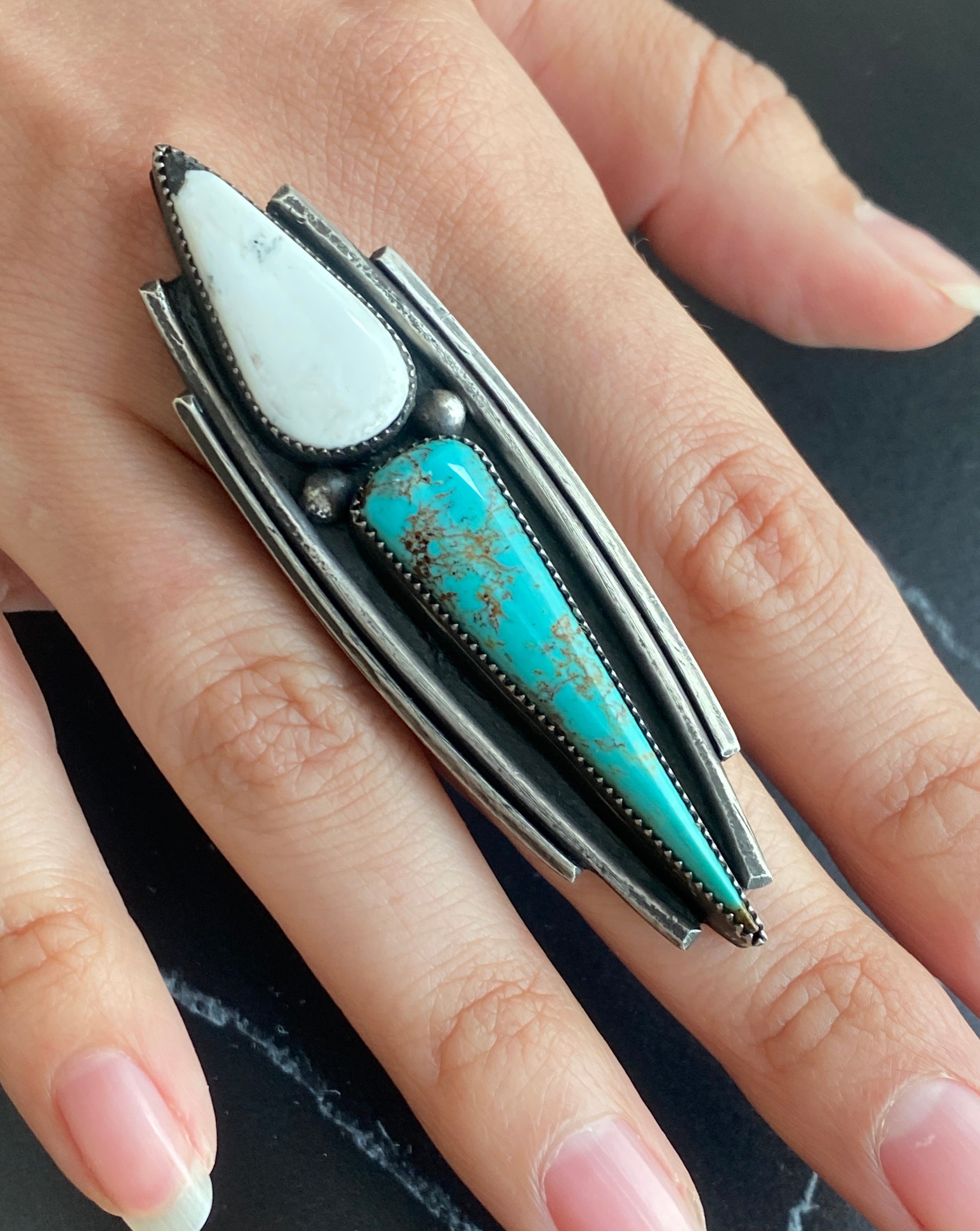 • TALON • turquoise + silver ring