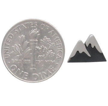• SNOW CAPPED MOUNTAIN • silver stud earrings