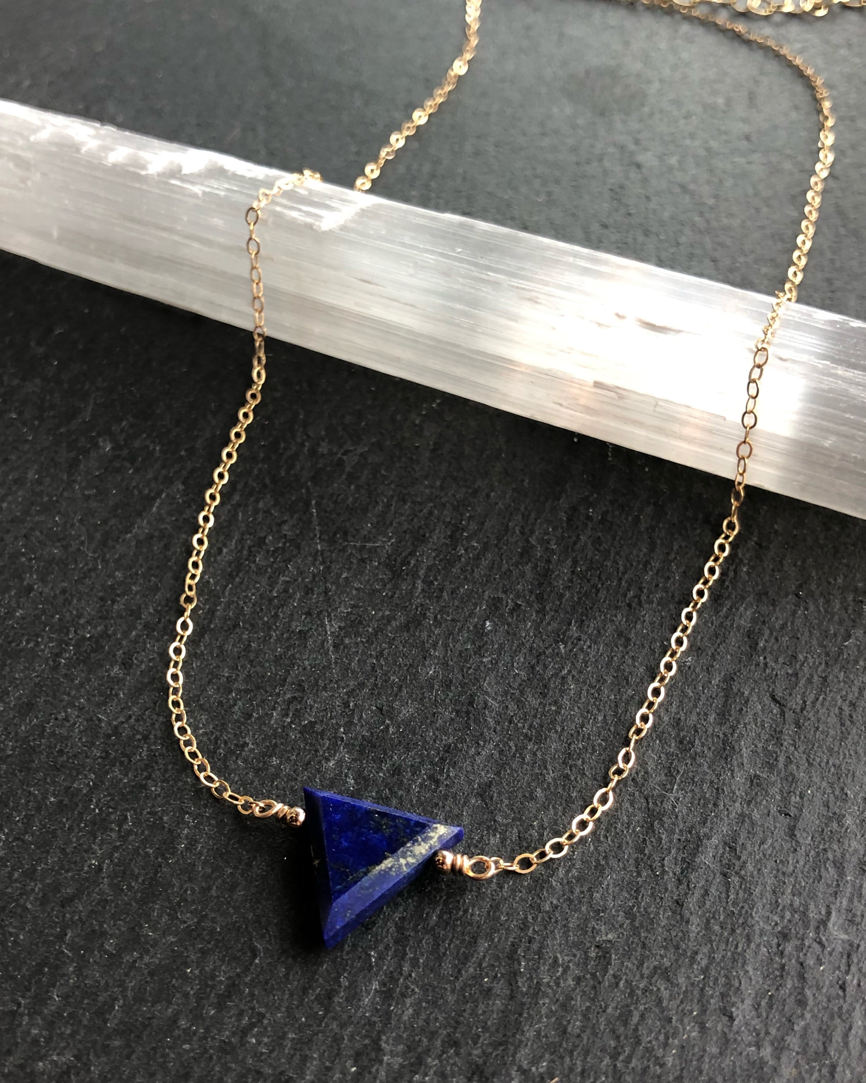• STRAY • lapis-lazuli + gold necklace