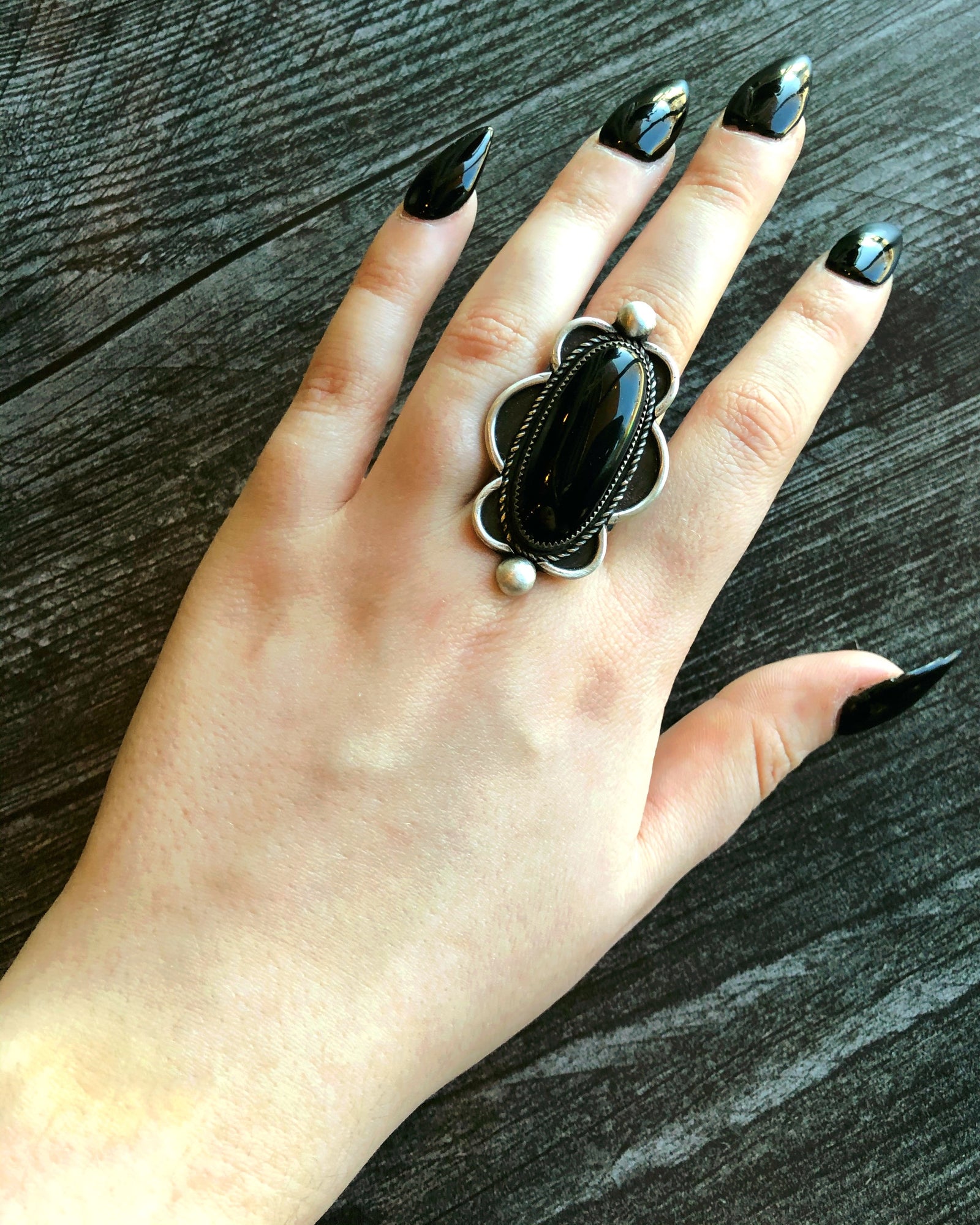 • AURA • onyx + silver ring