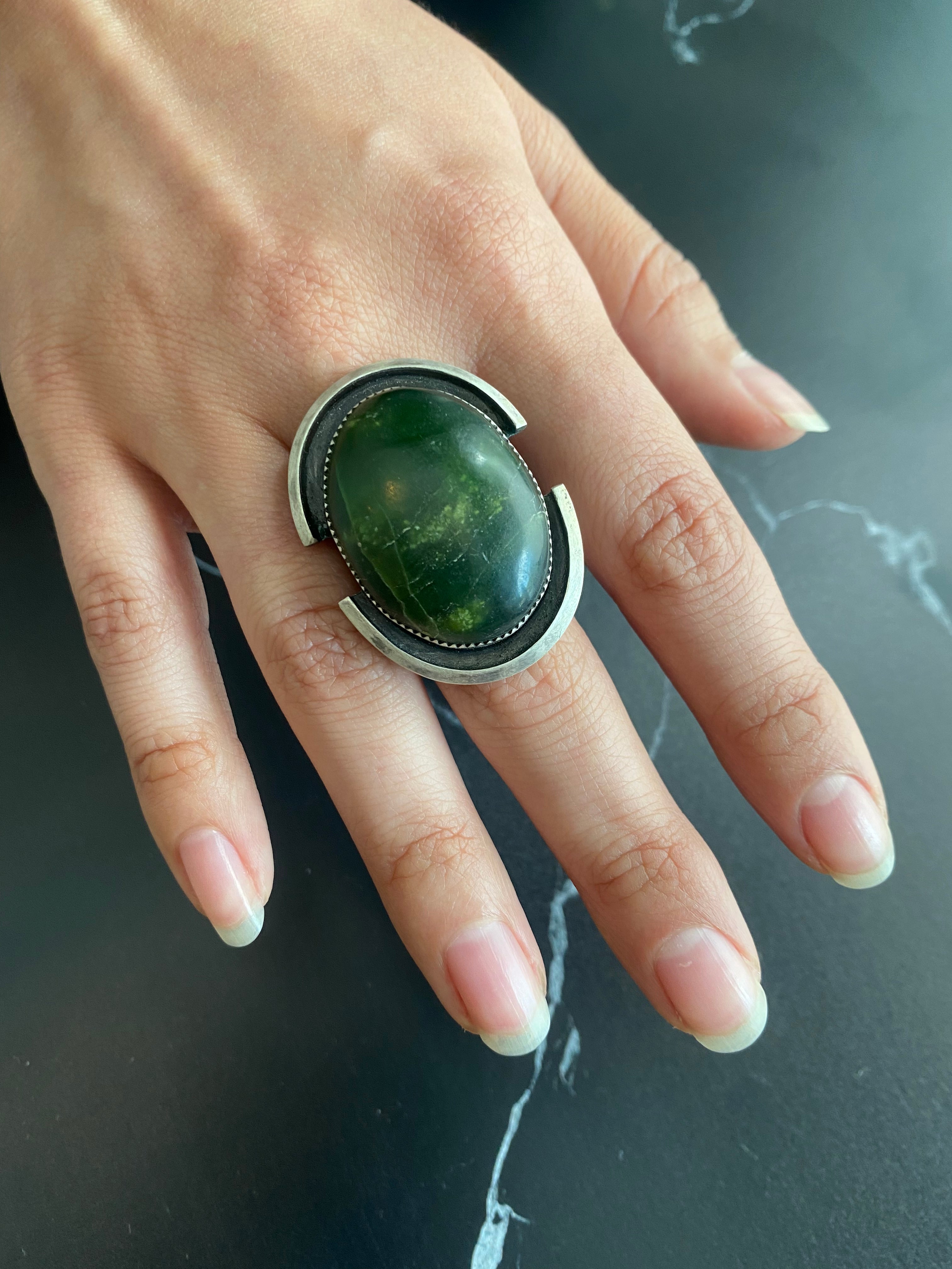 • SPARTAN • jade + silver ring