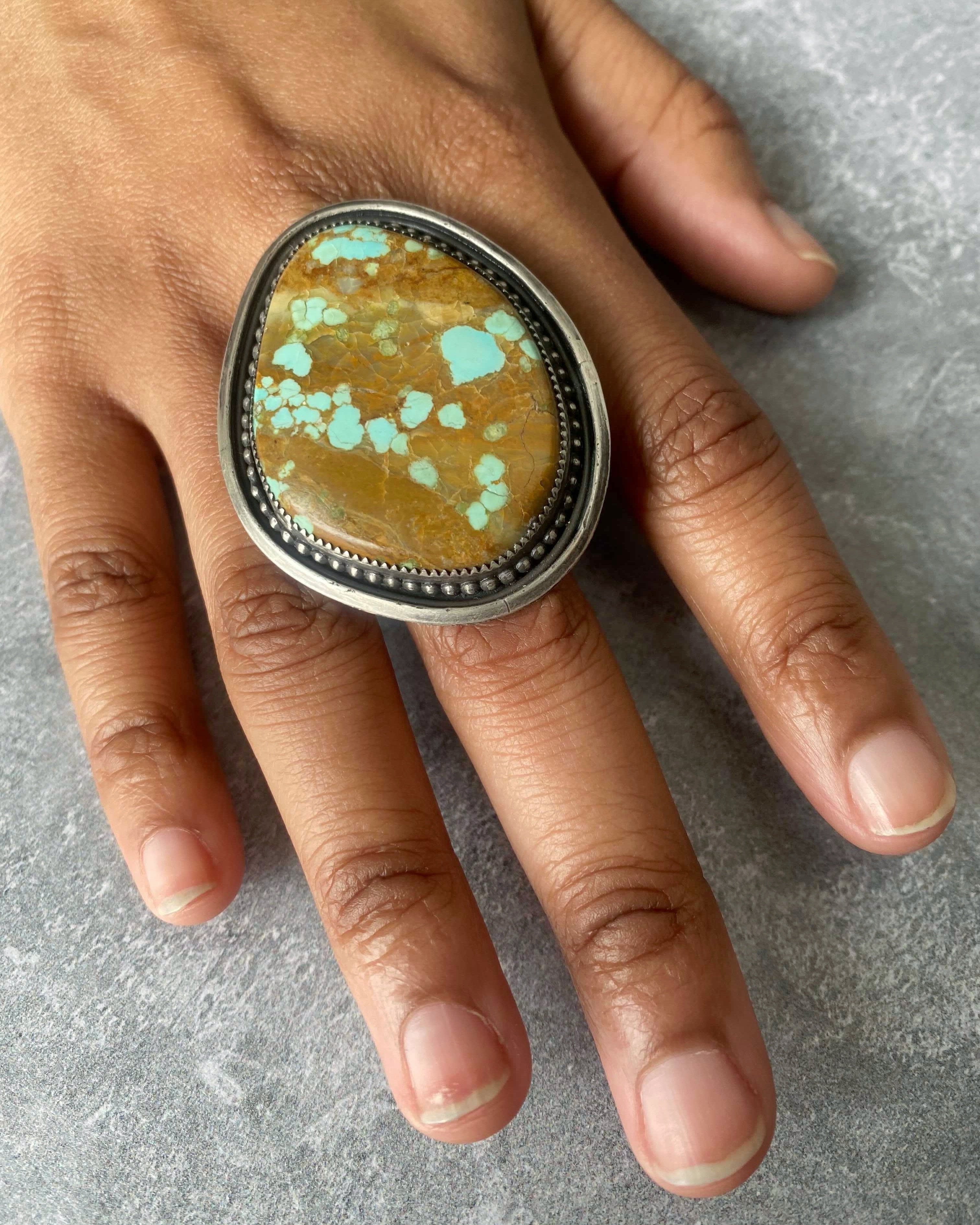• AERIAL • turquoise + silver ring